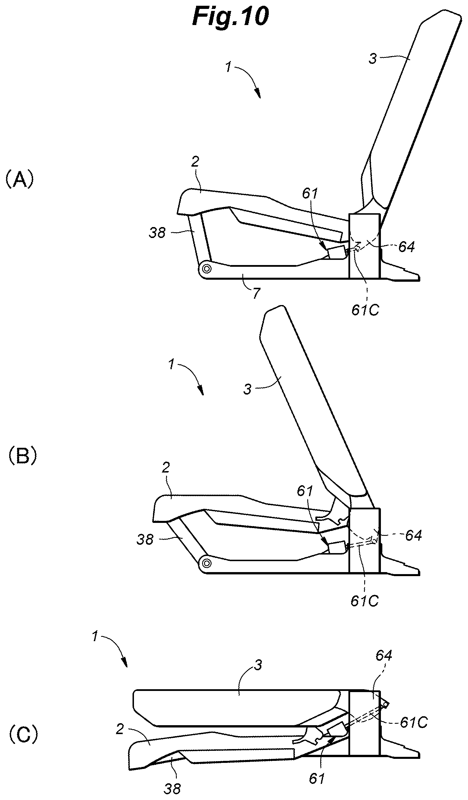 Patent US12304366 Figure 10 – Vehicle seat and vehicle seat manufacturing method