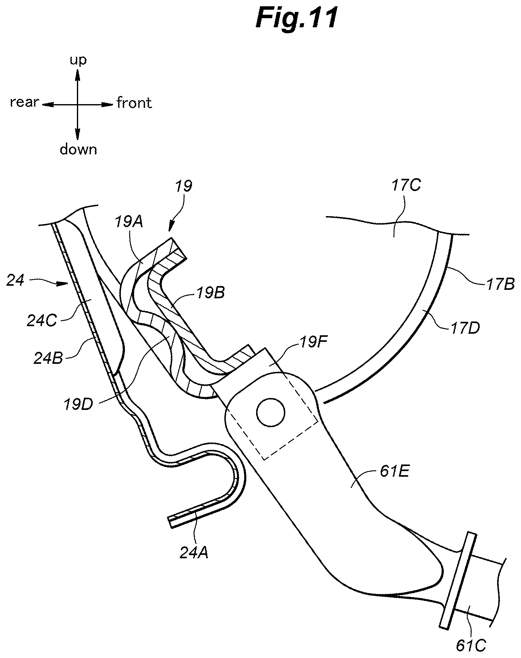 Patent US12304366 Figure 11 – Vehicle seat and vehicle seat manufacturing method