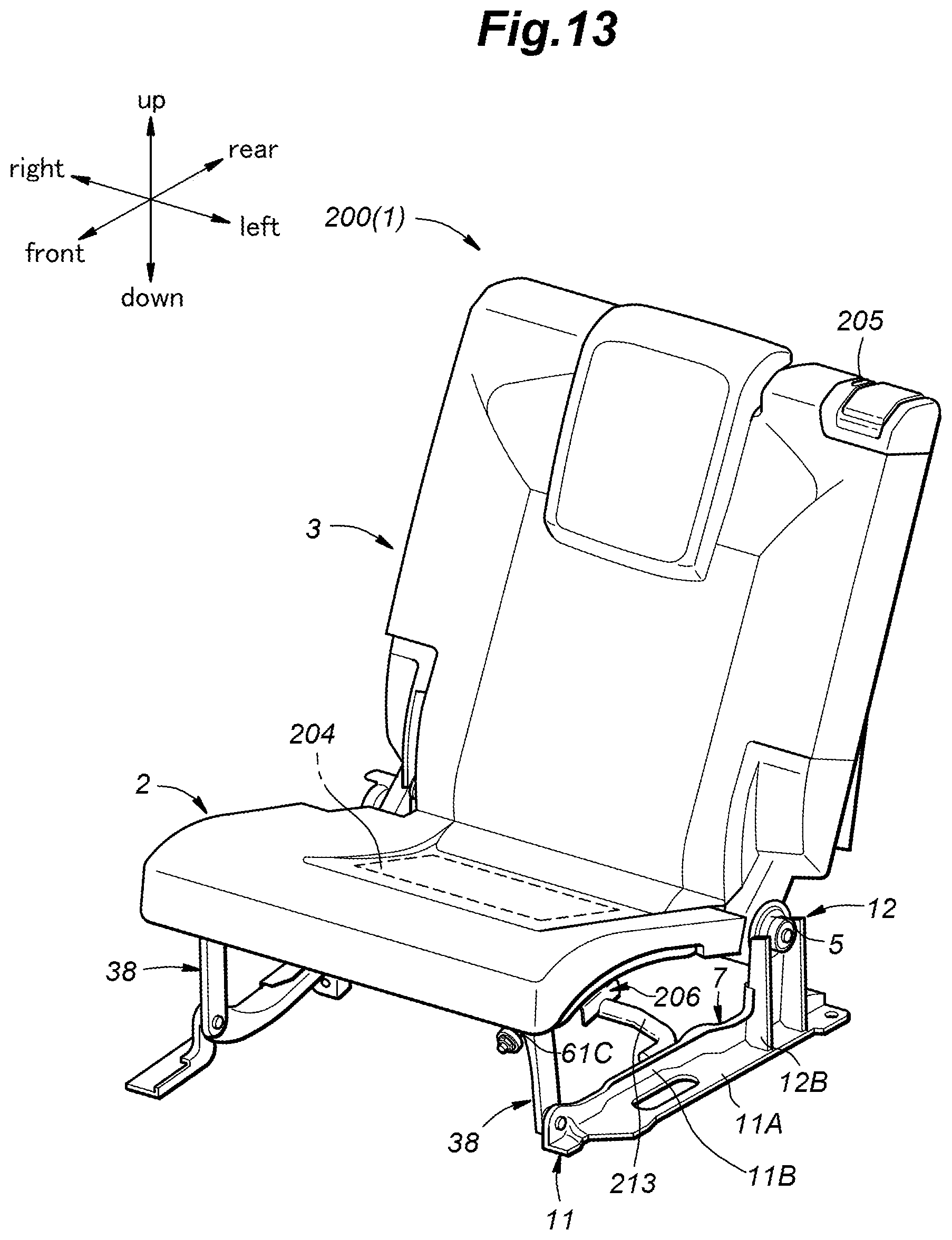 Patent US12304366 Figure 13 – Vehicle seat and vehicle seat manufacturing method