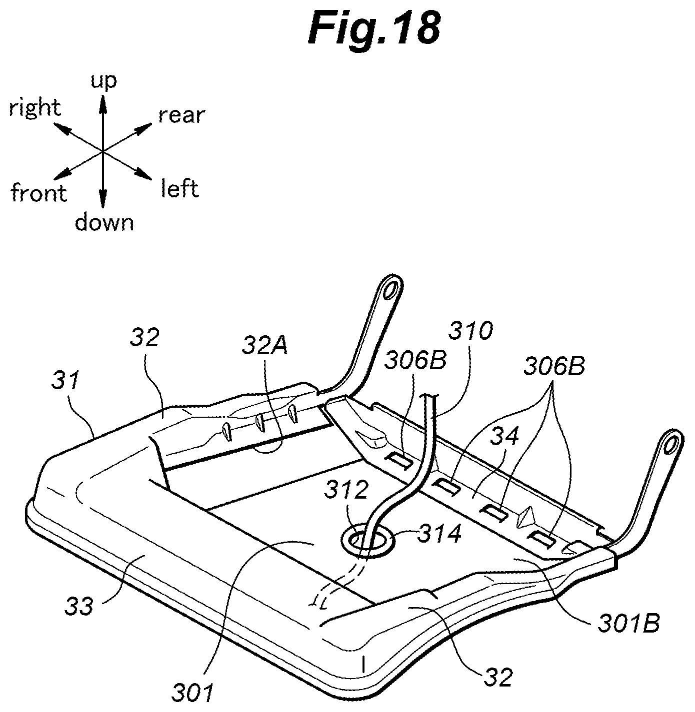 Patent US12304366 Figure 18 – Vehicle seat and vehicle seat manufacturing method