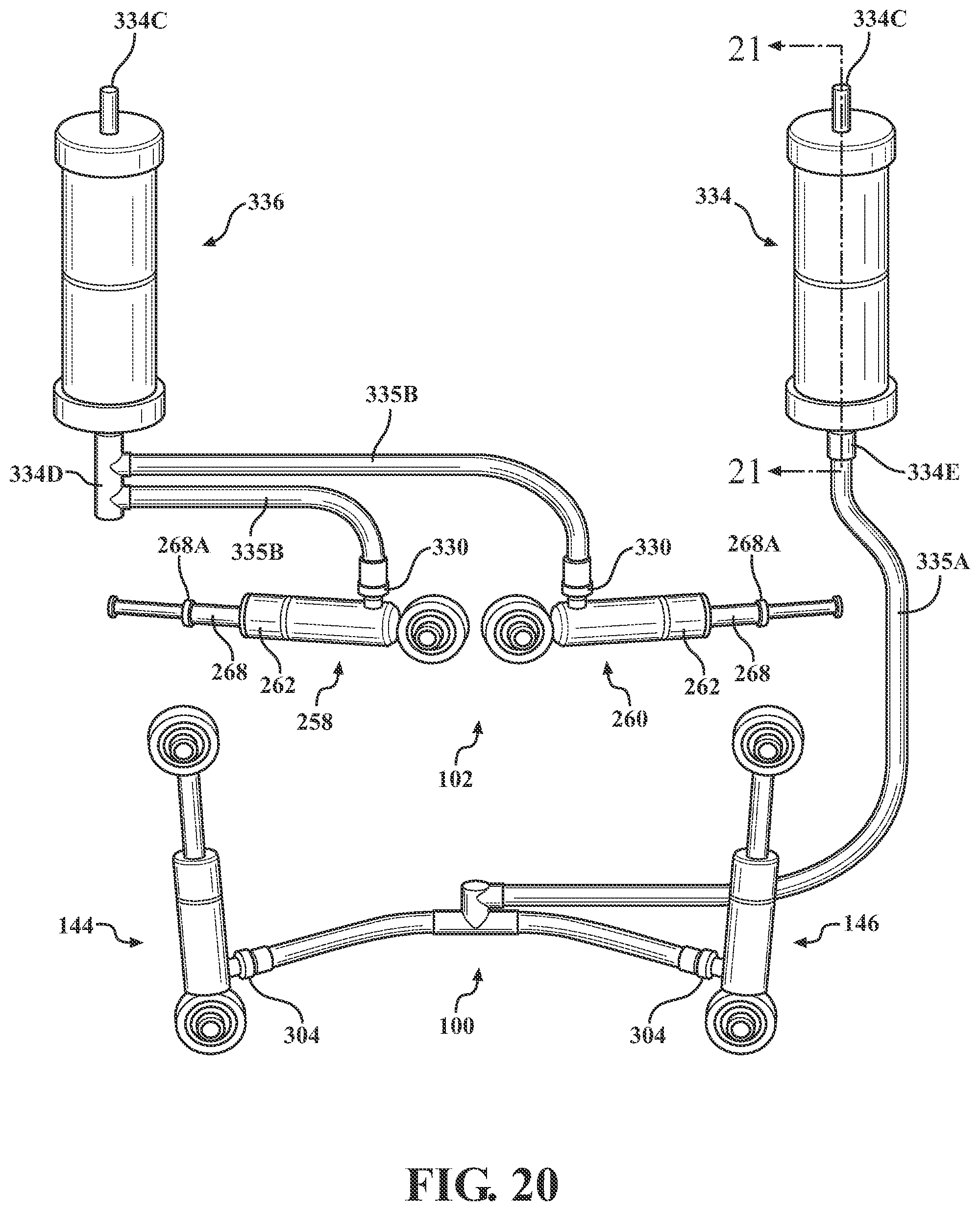 Patent US12304369 Figure 16 – Kinetic seat assemblies having dampers for fixed components and movable components including lateral damping mechanisms and fluid reservoirs