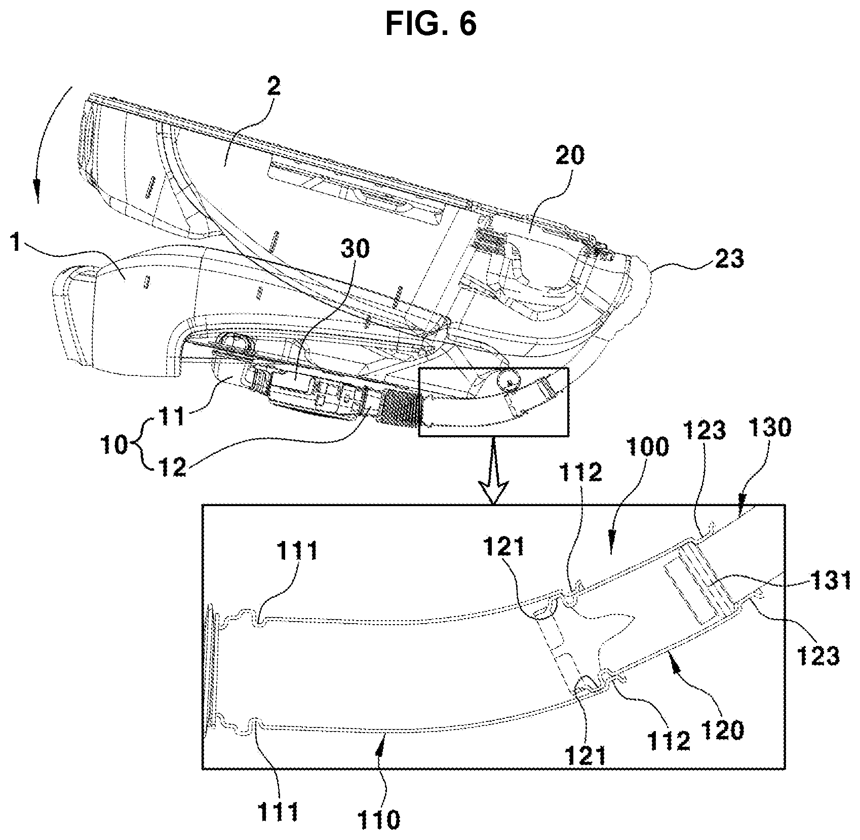 Patent US12304371 Figure 6 – Duct for ventilation seat of vehicle