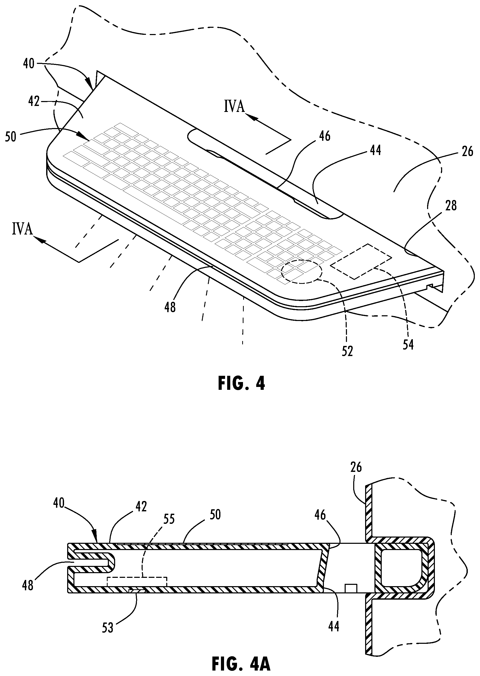 Patent US12304375 Figure 4 – Vehicle having deployable tray for use on a steering wheel