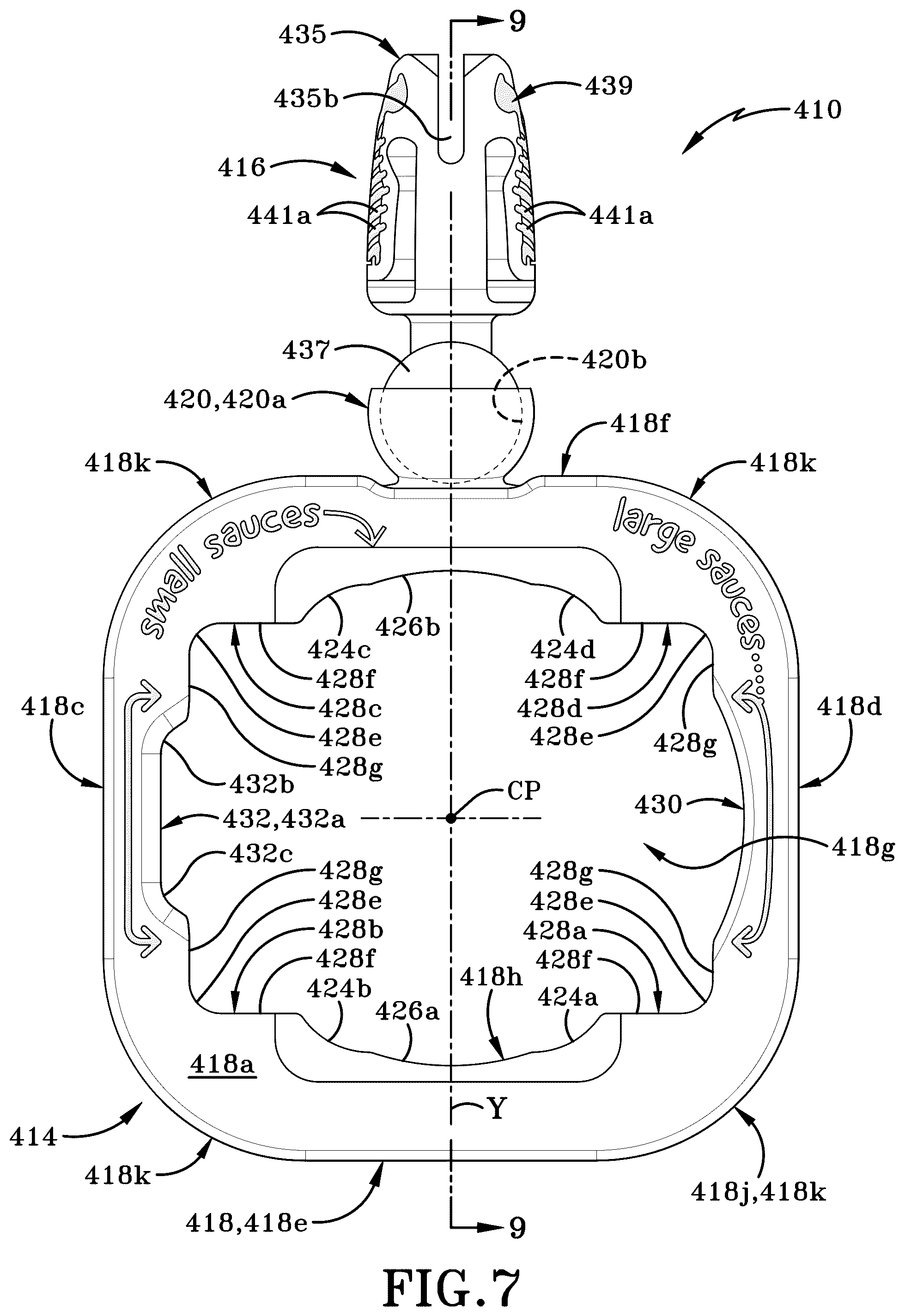 Patent US12304376 Figure 6 – Rotatable condiment holder