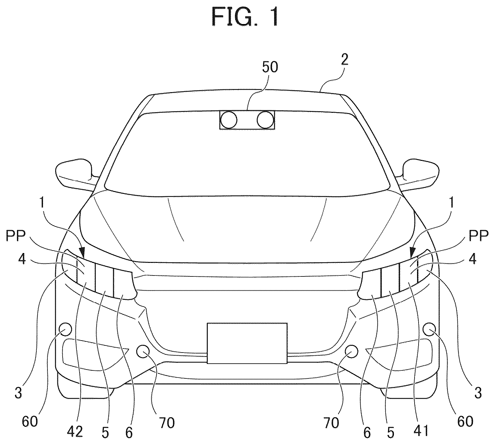 Patent US12304383 Figure 1 – Vehicle headlight device having a pattern emitter