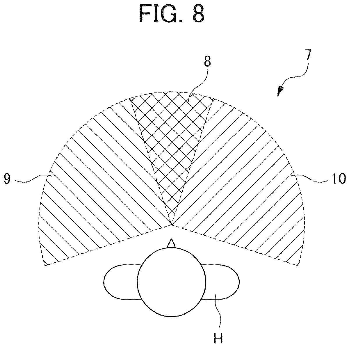 Patent US12304383 Figure 8 – Vehicle headlight device having a pattern emitter