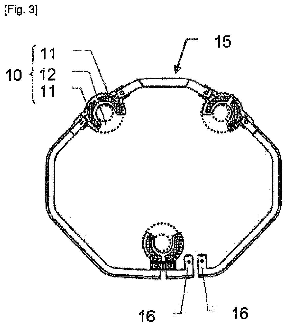 Patent US12304387 Figure 3 – Vehicle steering wheel mounted acoustic warning device having normally closed contacts