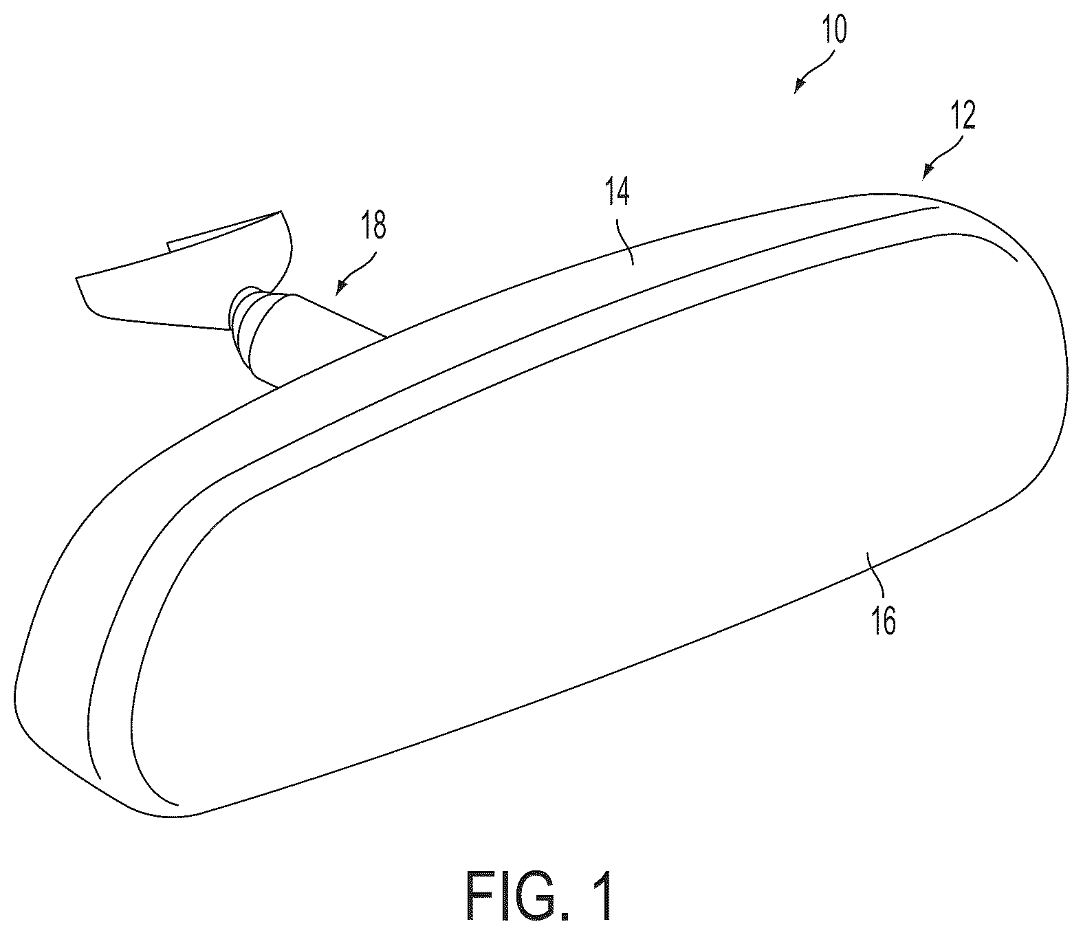 Patent US12304391 Figure 1 – Vehicular driver monitoring system with driver monitoring camera and near IR light emitter at interior rearview mirror assembly