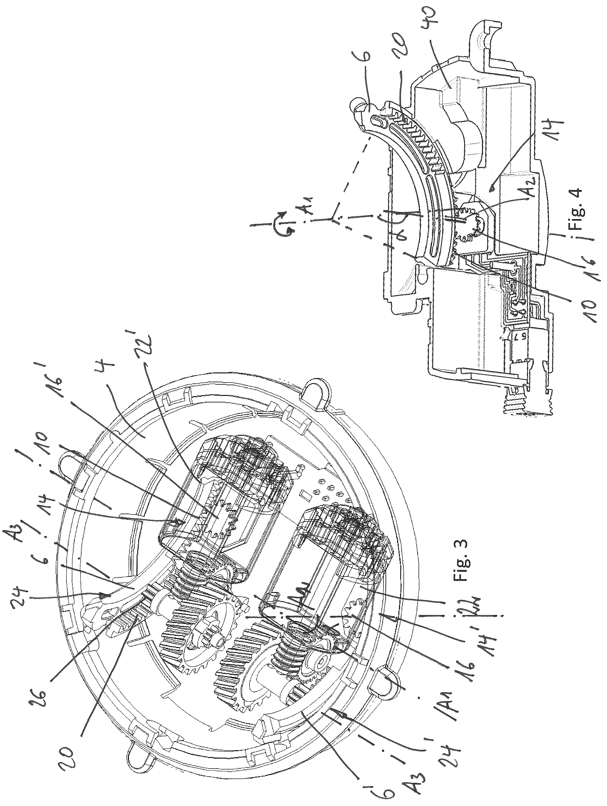 Patent US12304393 Figure 2 – View adjusting mechanism and adjusting means for such a view adjusting mechanism