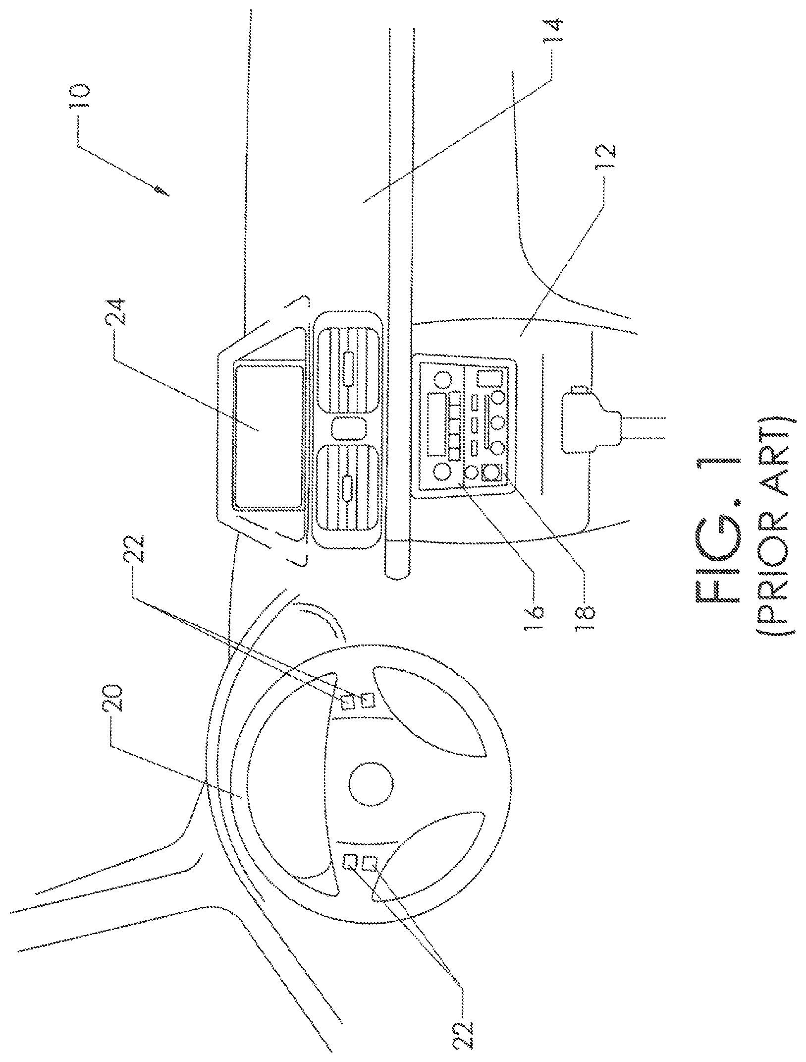 Patent US12304397 Figure 1 – Touchscreen-based vehicle control interface