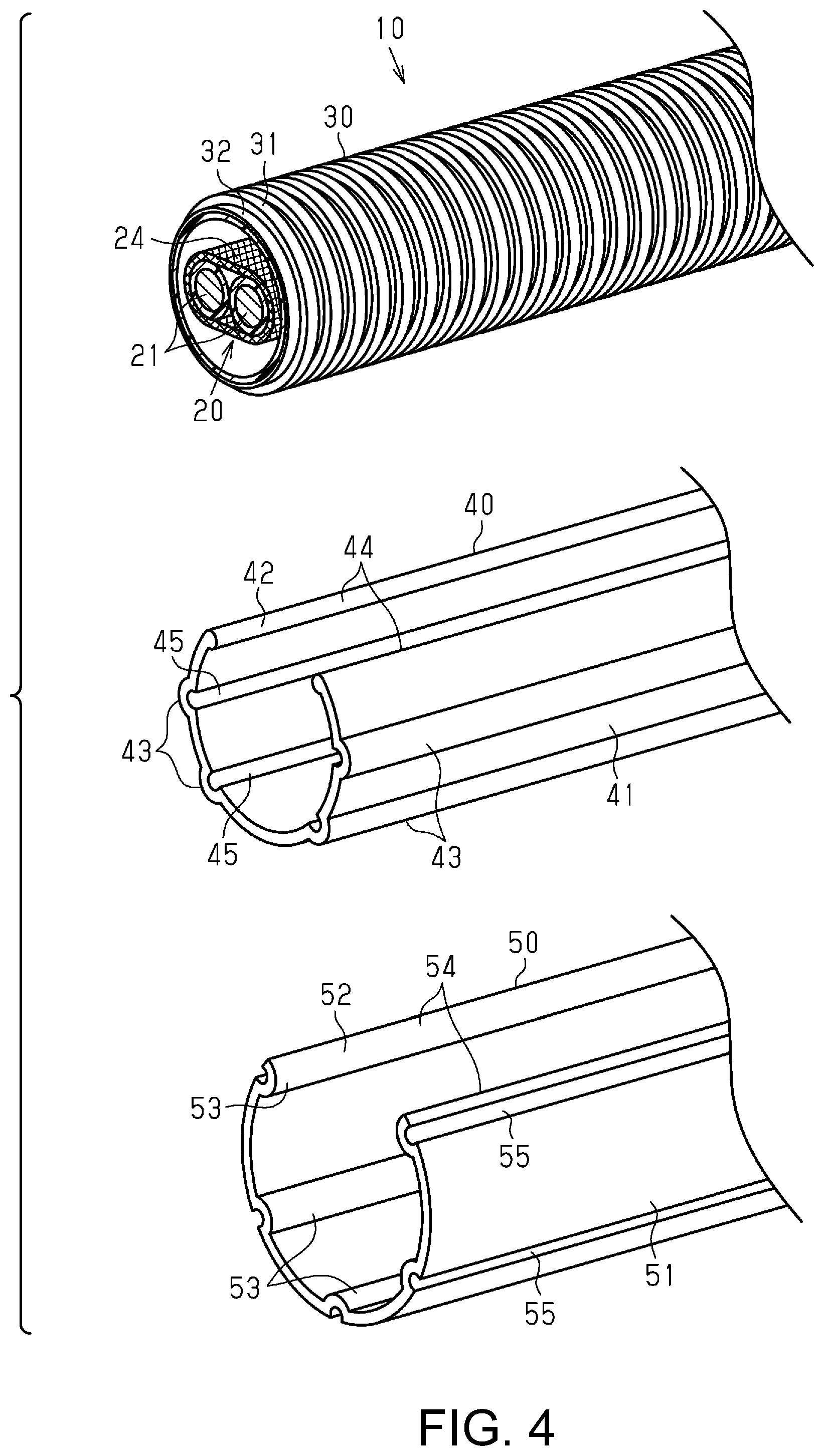 Patent US12304400 Figure 3 – Wire harness with first and second path restrictors and formed air layer