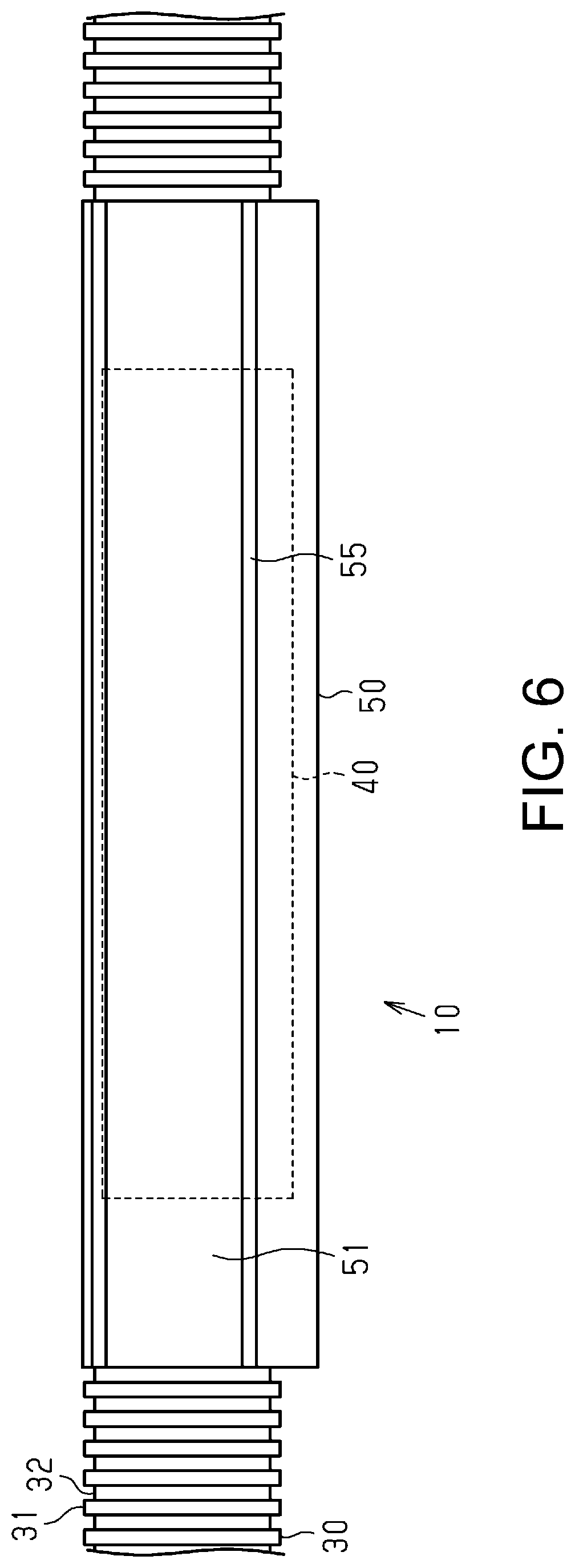 Patent US12304400 Figure 5 – Wire harness with first and second path restrictors and formed air layer