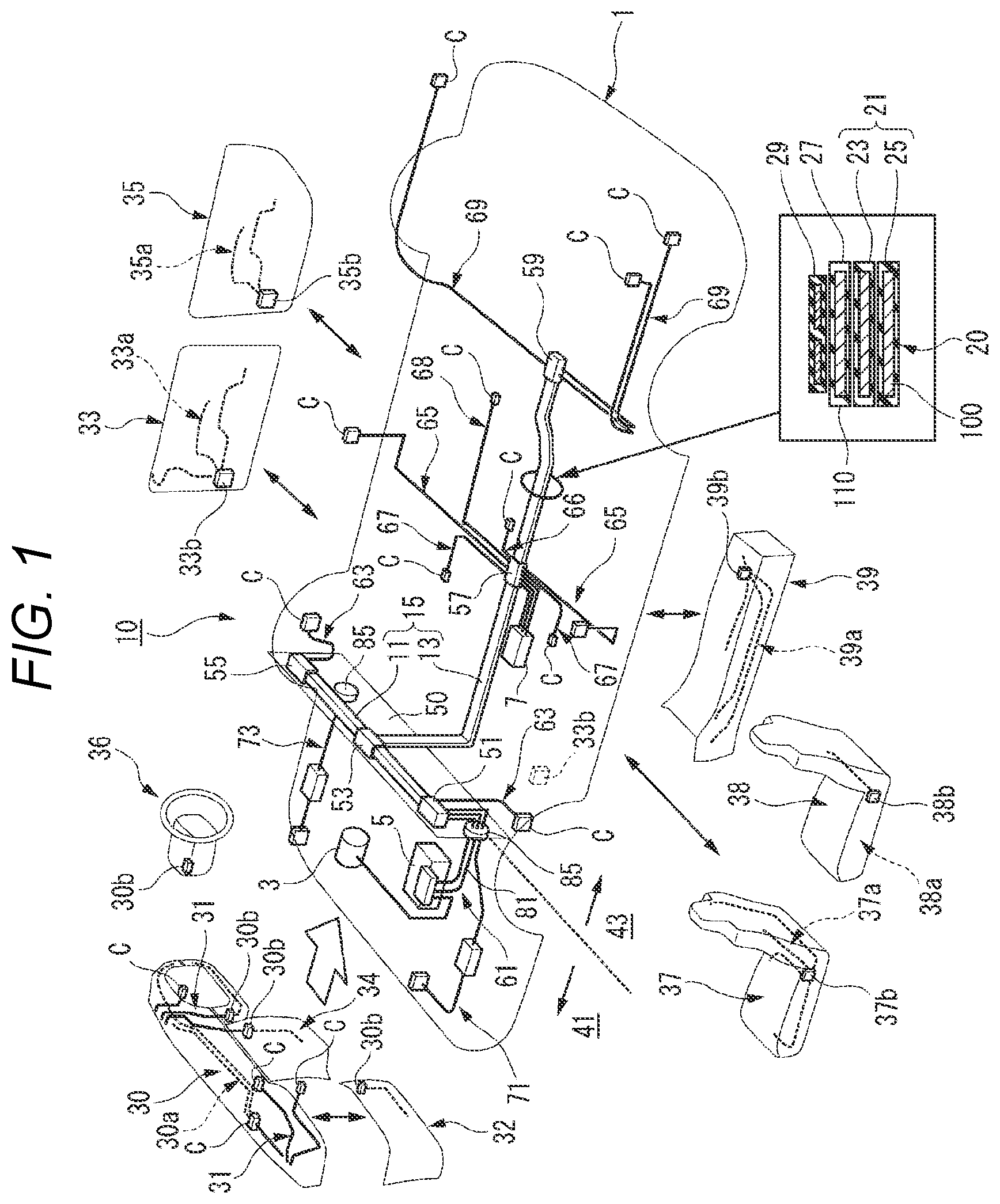 Patent US12304403 Figure 1 – Vehicular circuit body