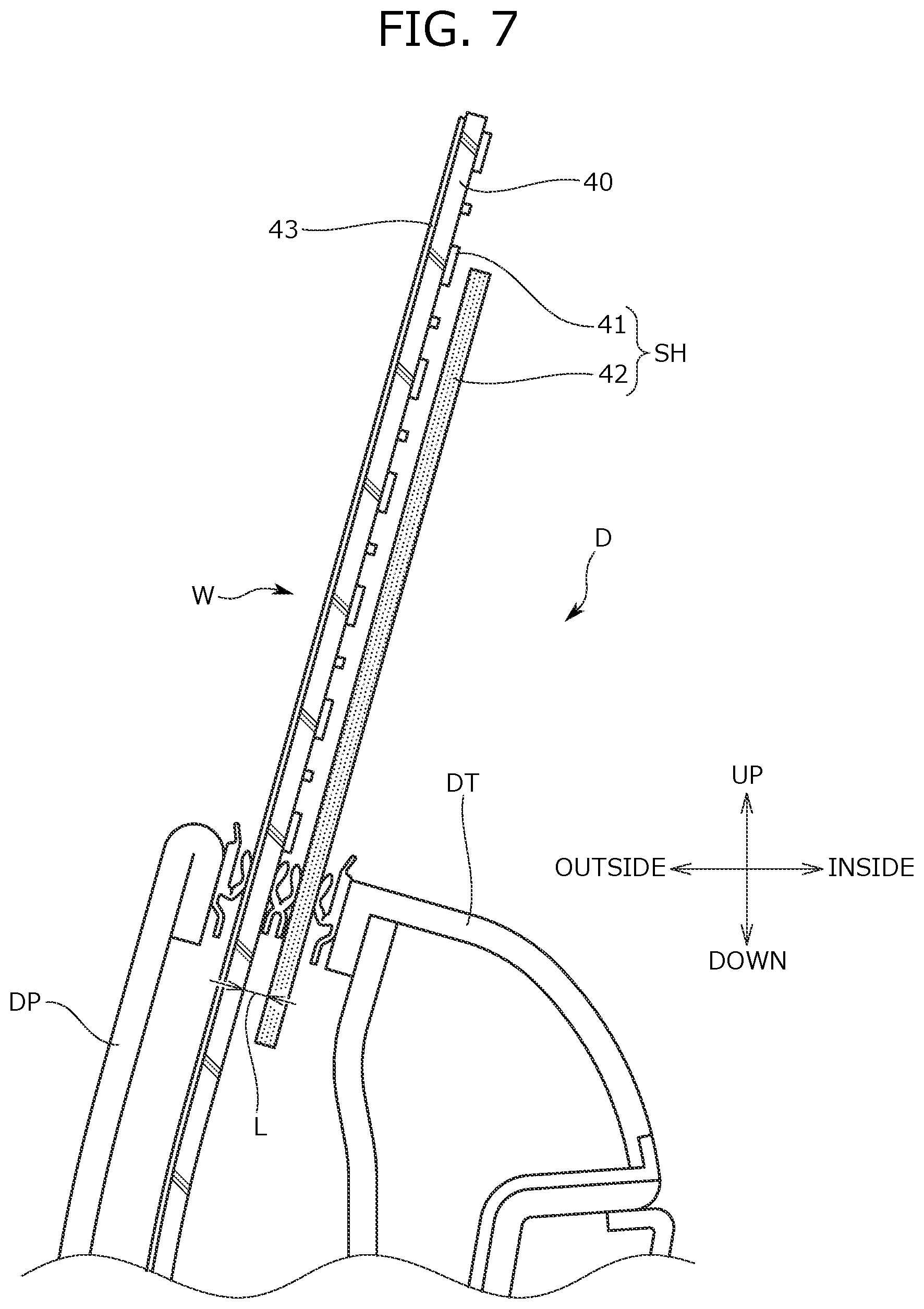 Patent US12304404 Figure 8 – Attachment structure for functional component and interior member