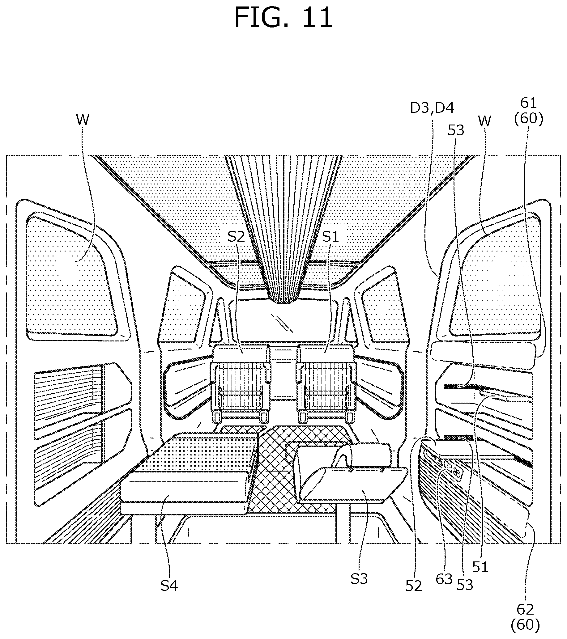 Patent US12304404 Figure 12 – Attachment structure for functional component and interior member