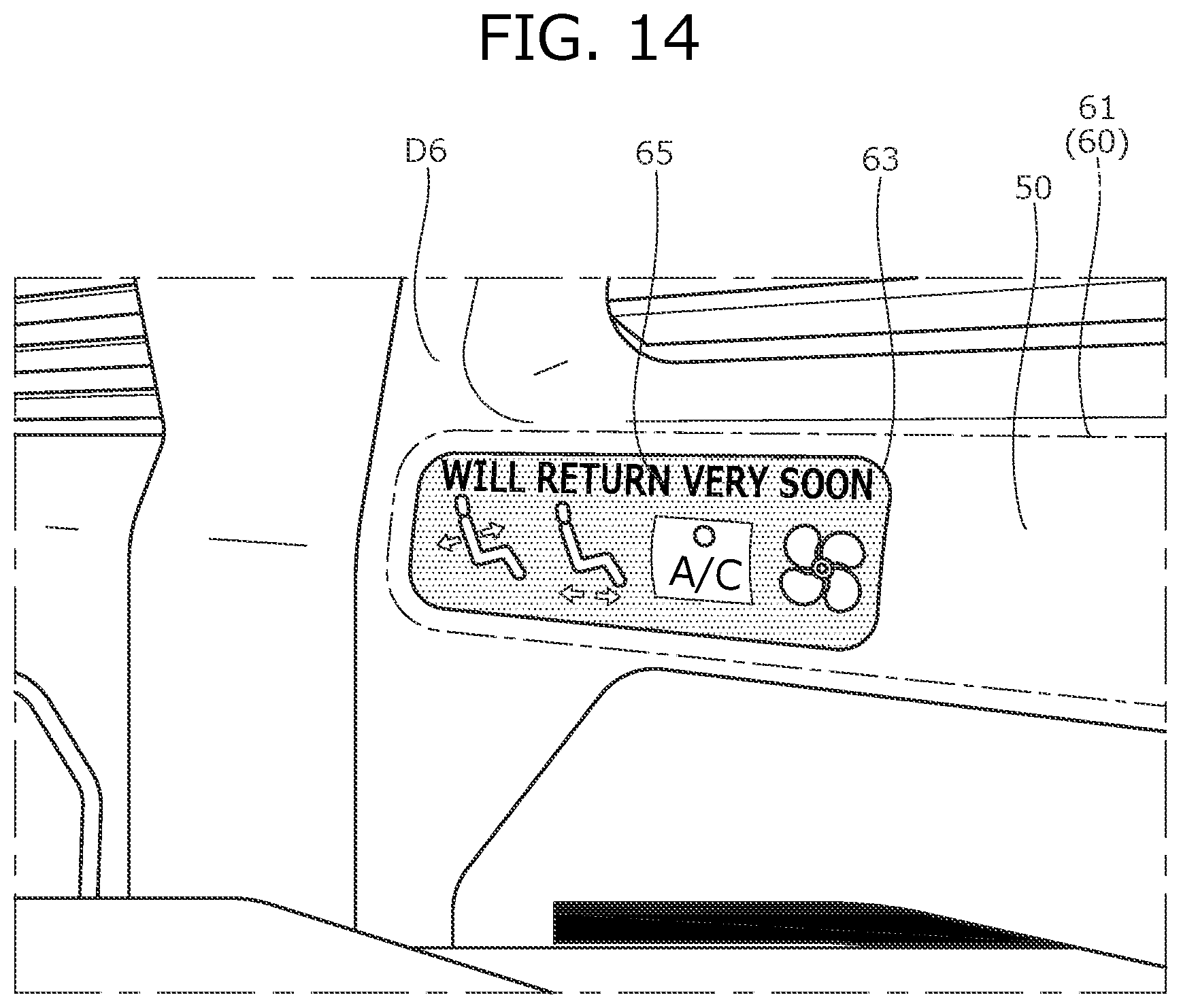 Patent US12304404 Figure 15 – Attachment structure for functional component and interior member