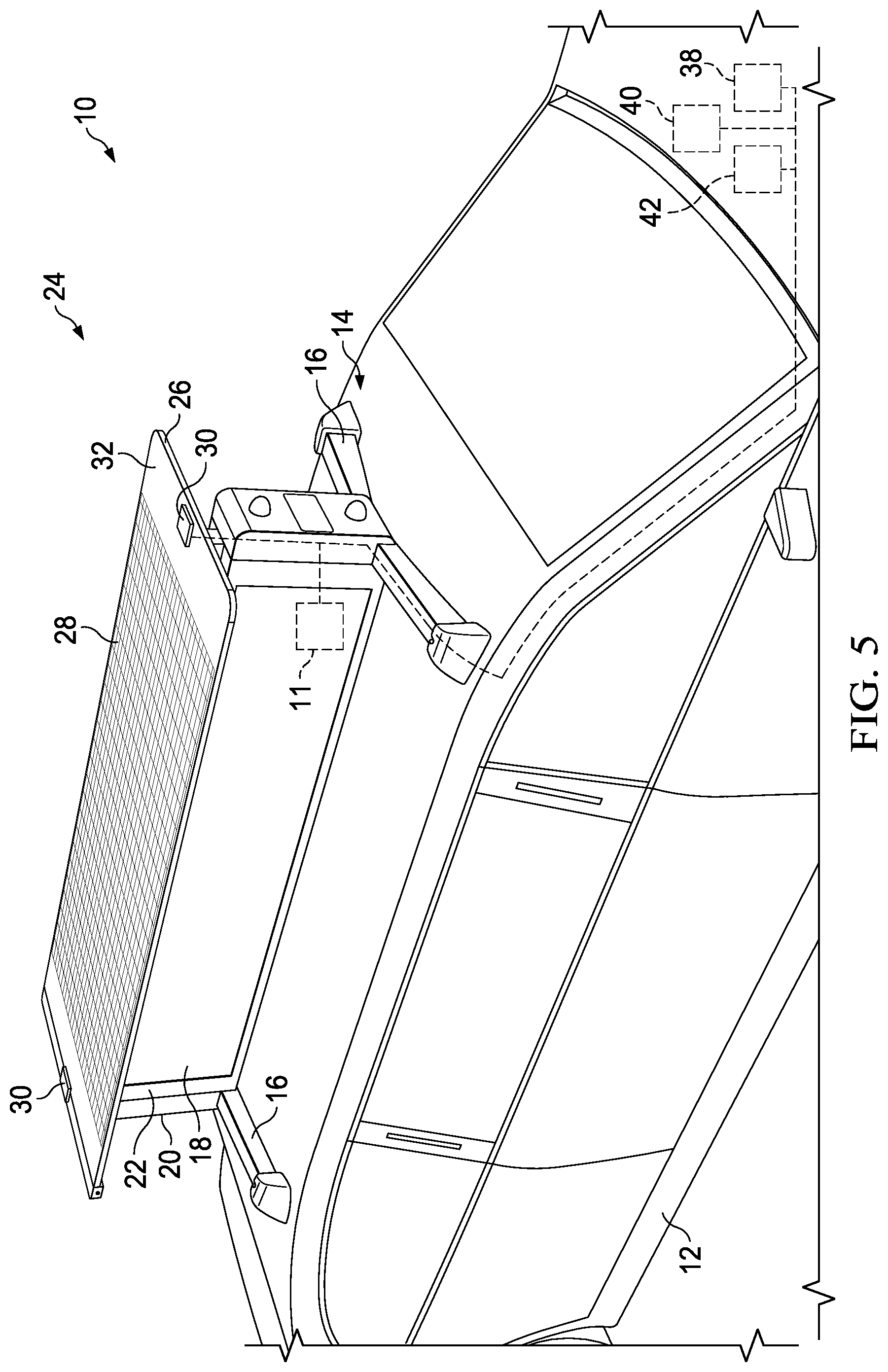 Patent US12304406 Figure 5 – Solar powered vehicle topper unit