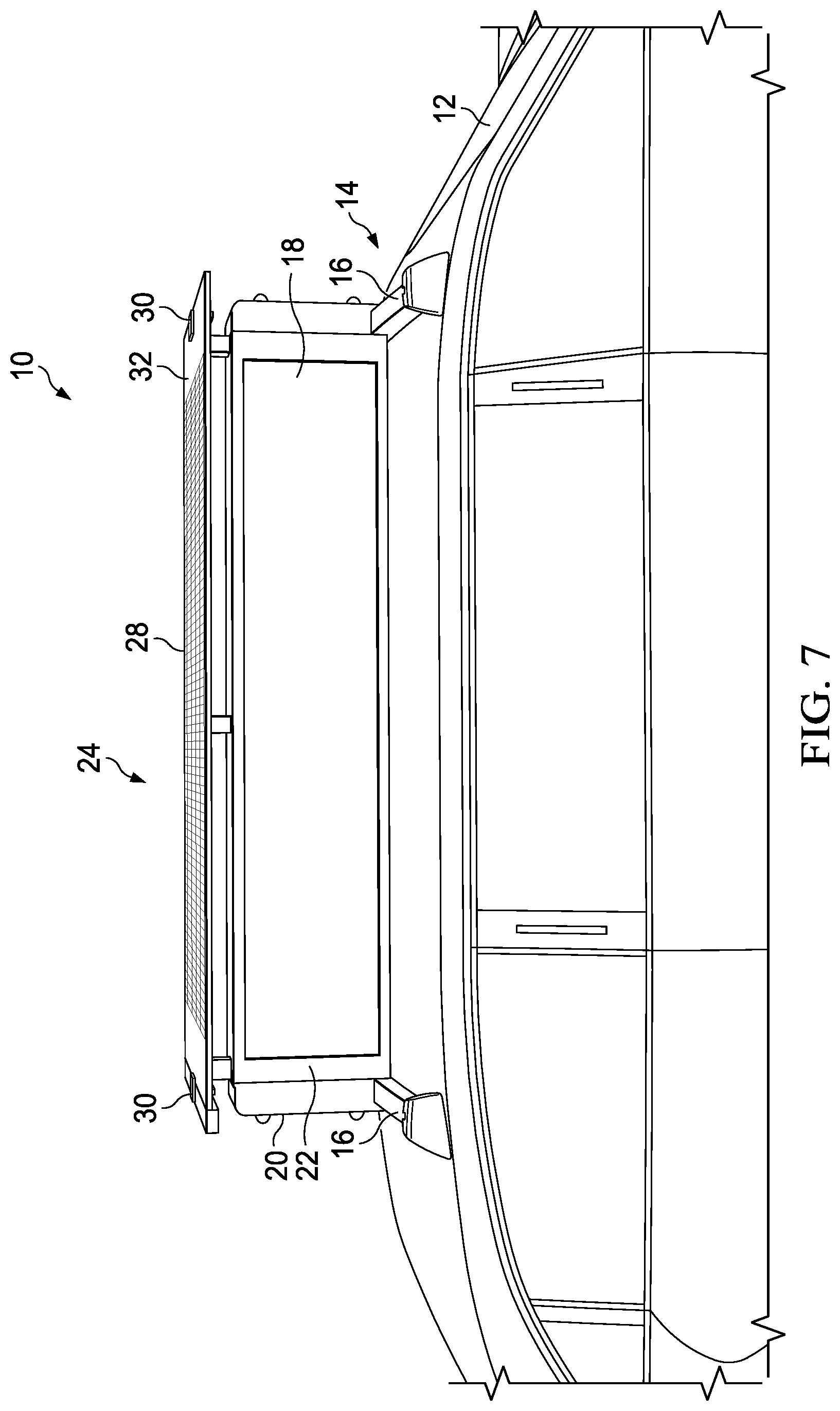 Patent US12304406 Figure 7 – Solar powered vehicle topper unit