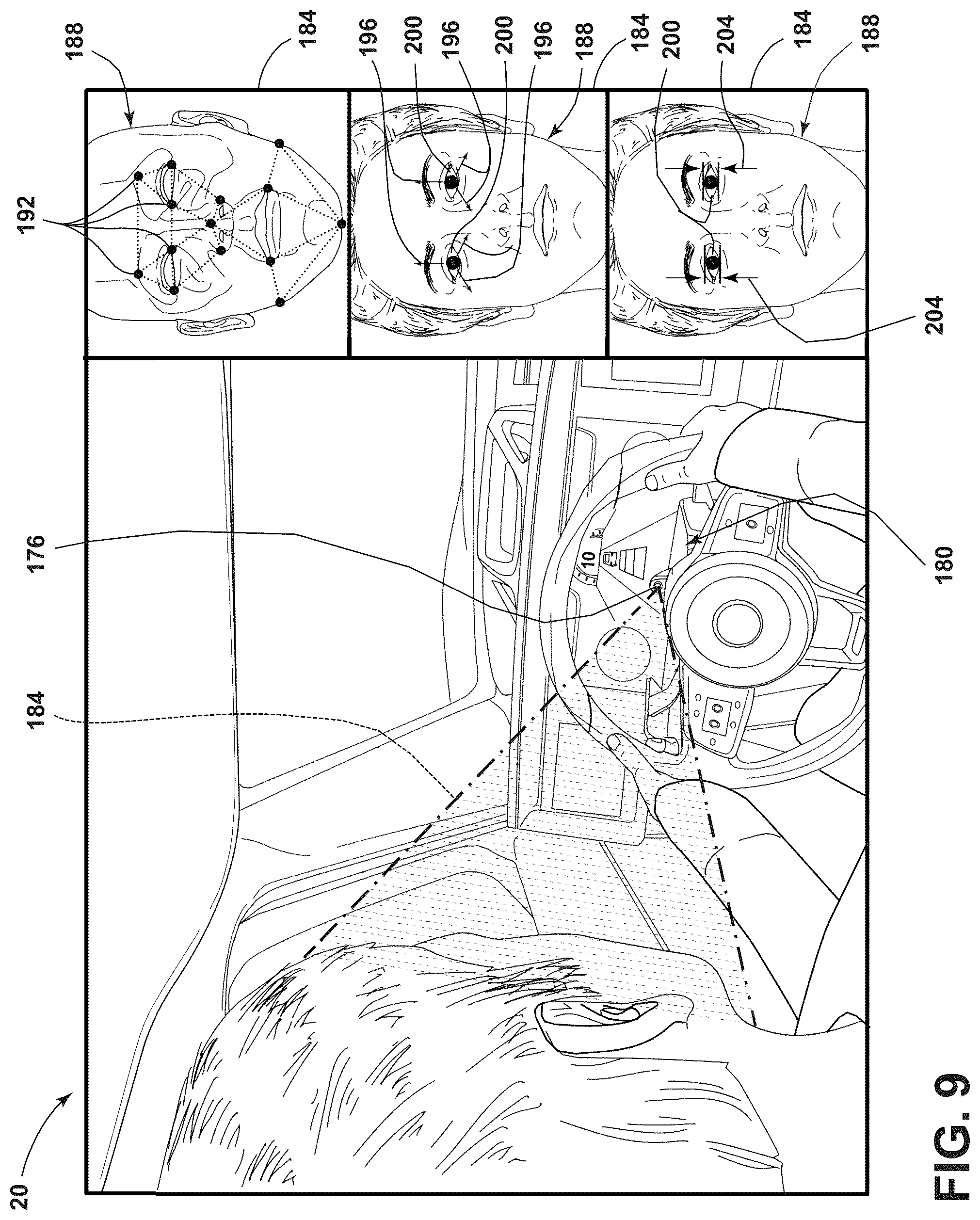 Patent US12304407 Figure 9 – Navigational attribute driven system and method for adjusting an adjustable component of a vehicle