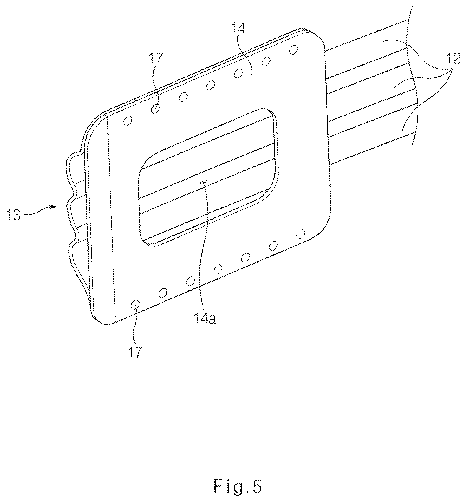 Patent US12304408 Figure 5 – Vehicle front bumper system