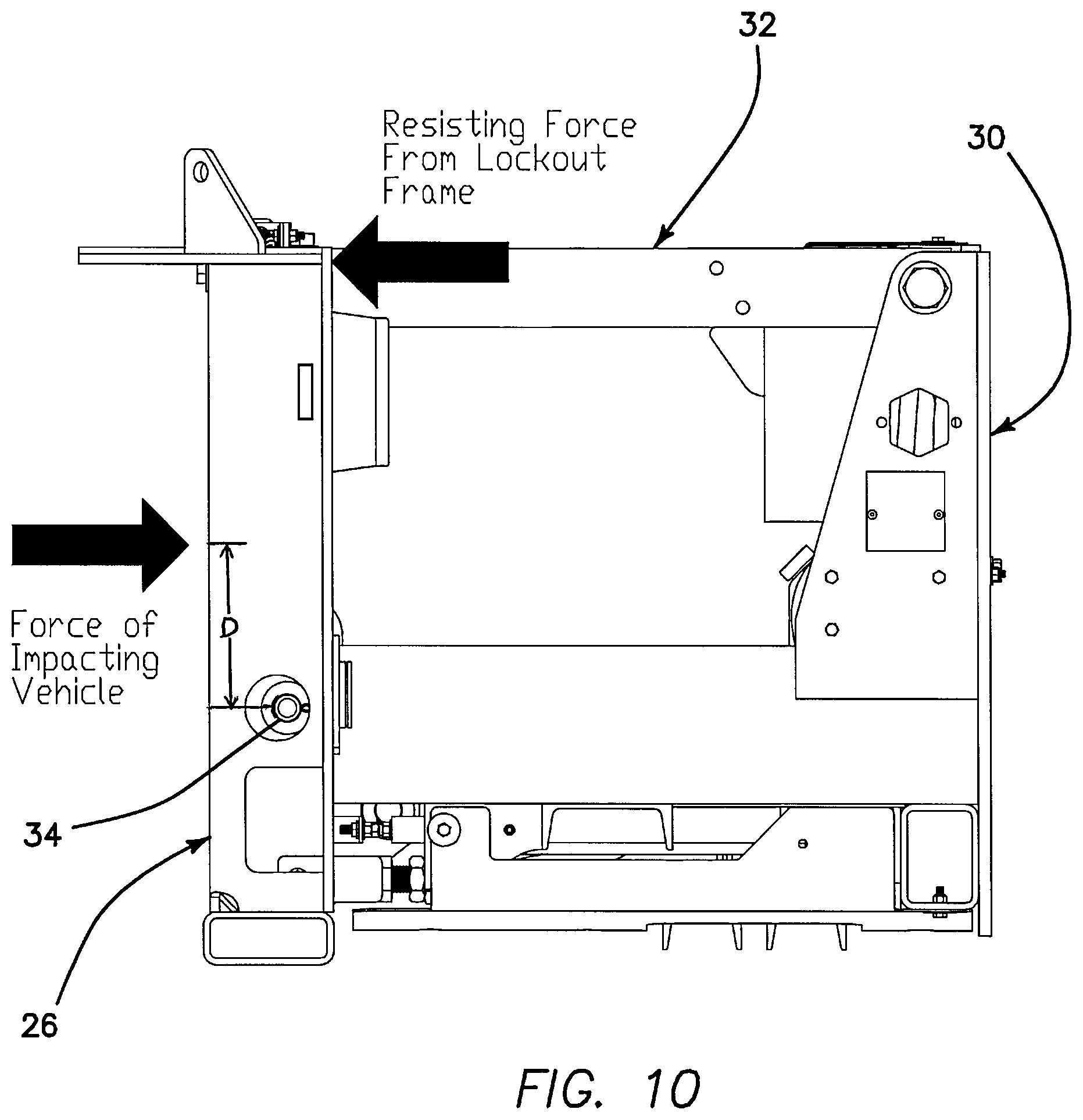 Patent US12304409 Figure 5 – Vehicle-mounted crash attenuator