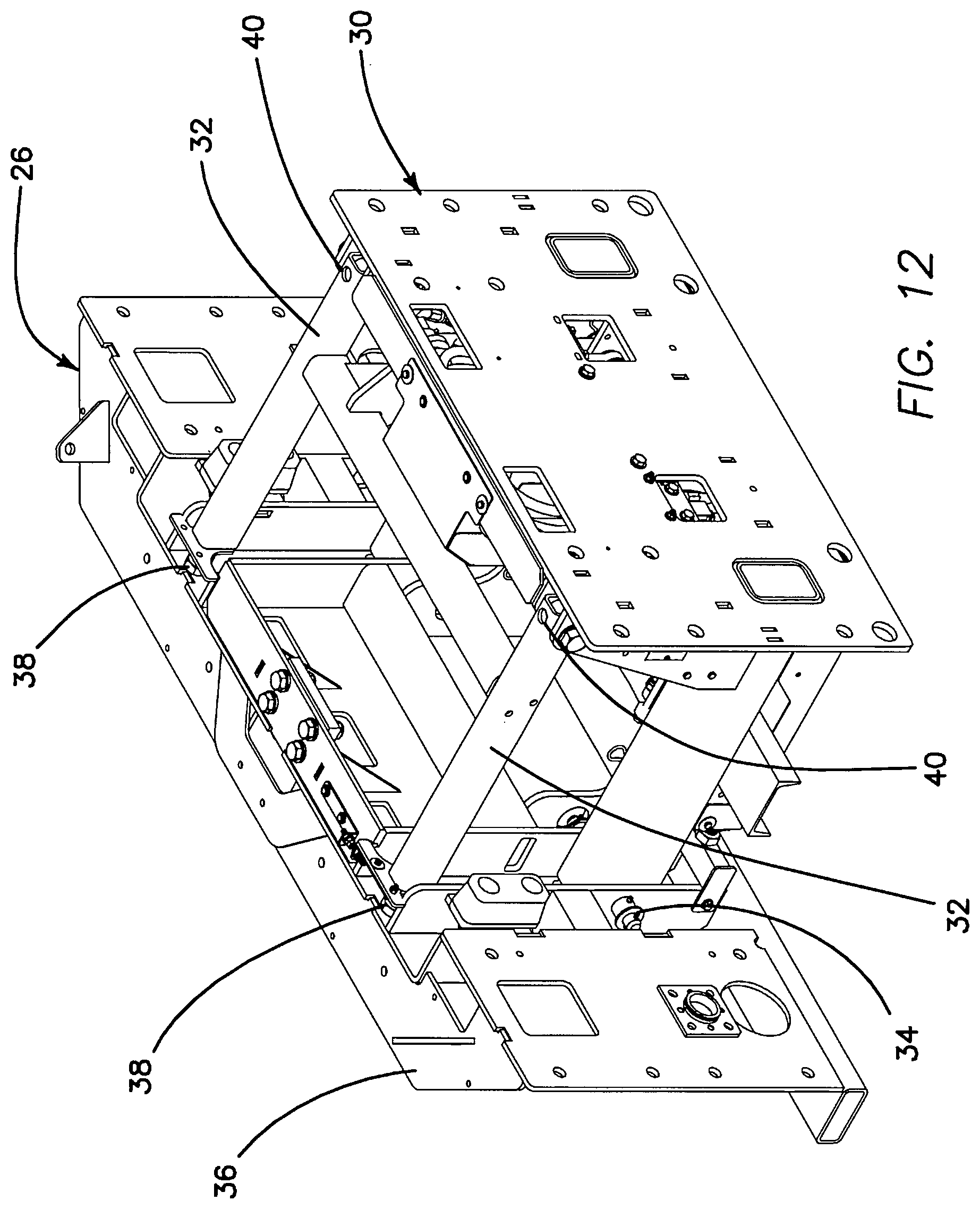 Patent US12304409 Figure 7 – Vehicle-mounted crash attenuator