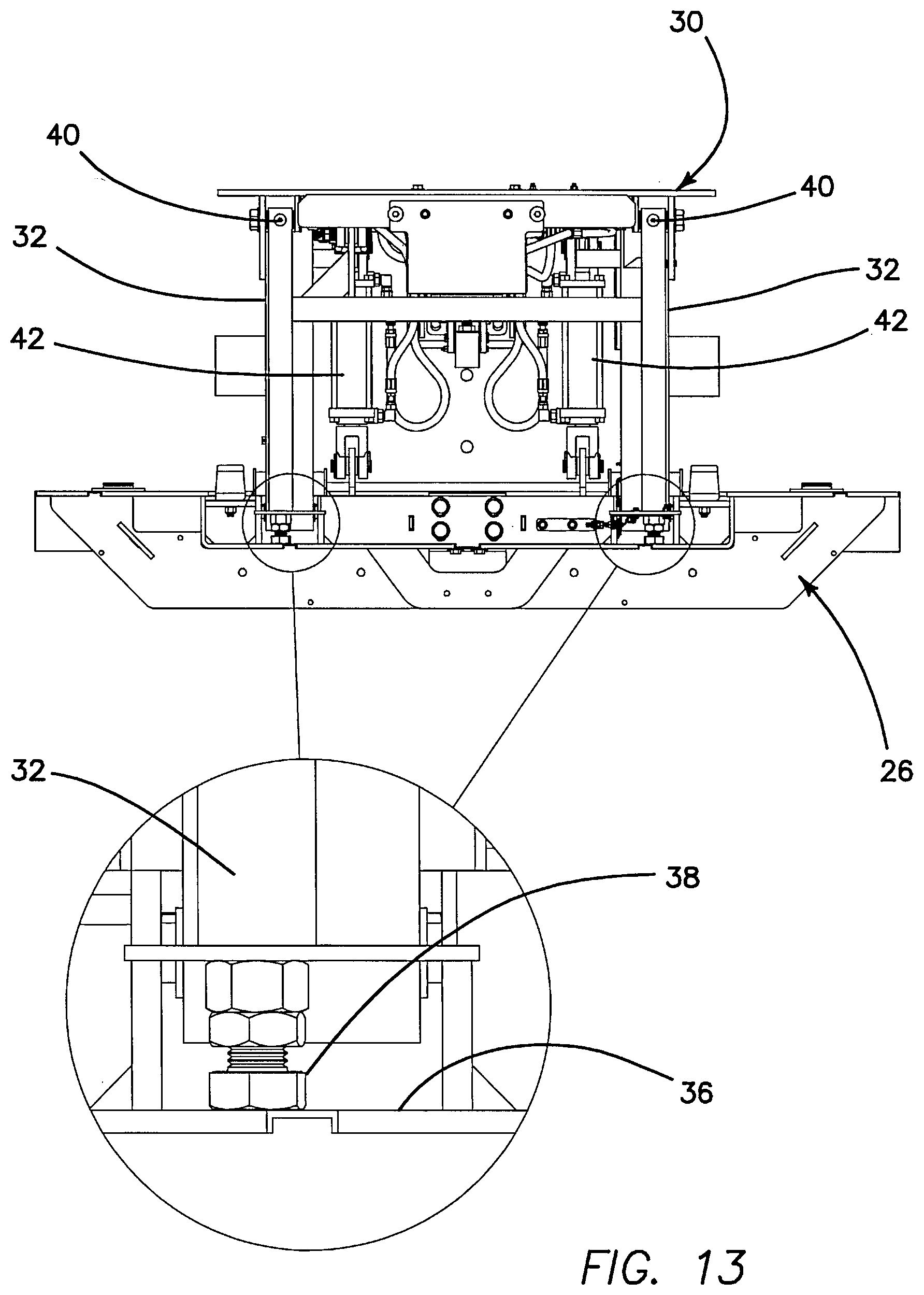 Patent US12304409 Figure 8 – Vehicle-mounted crash attenuator