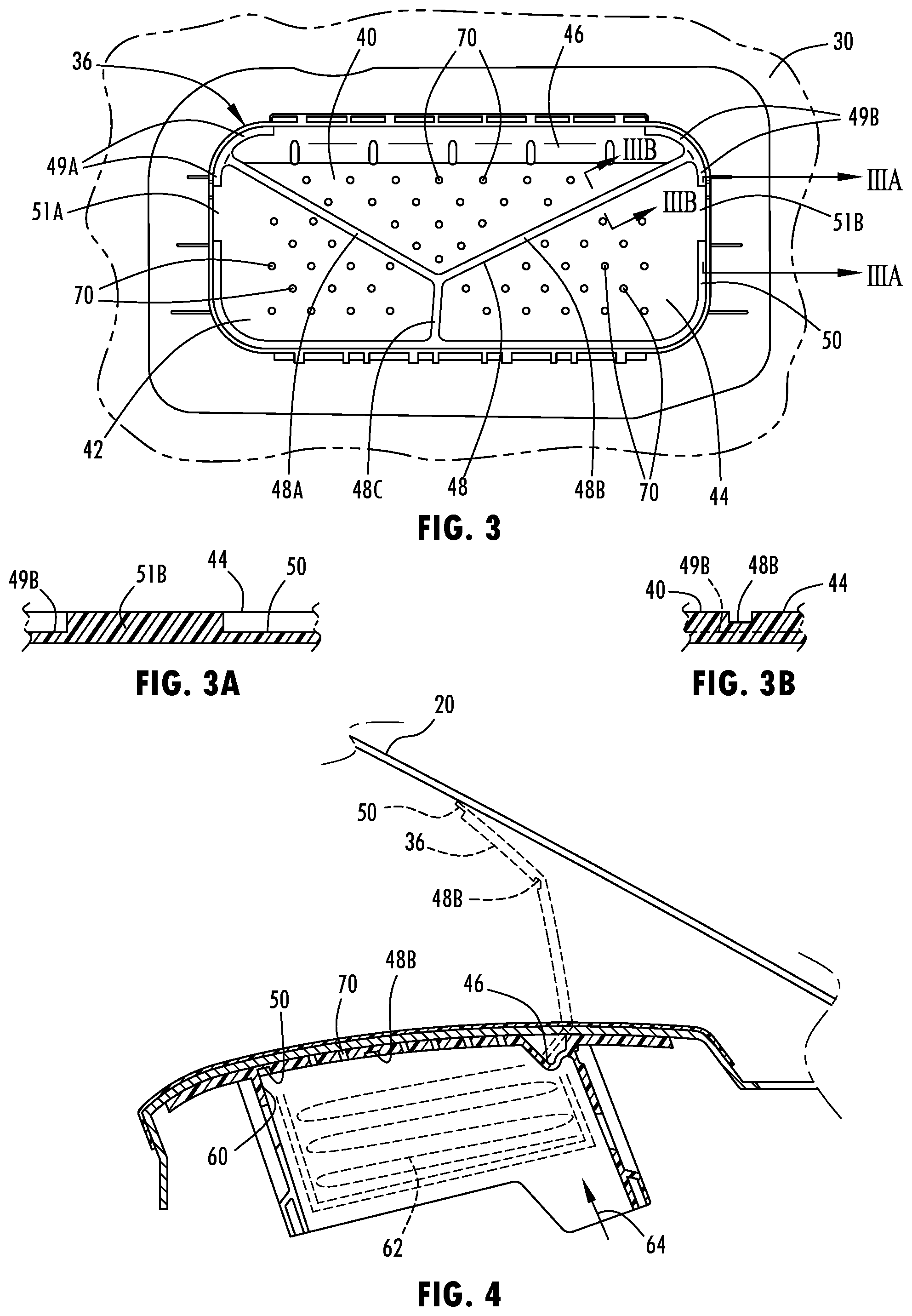 Patent US12304414 Figure 2 – Vehicle instrument panel and foldable airbag deployment door