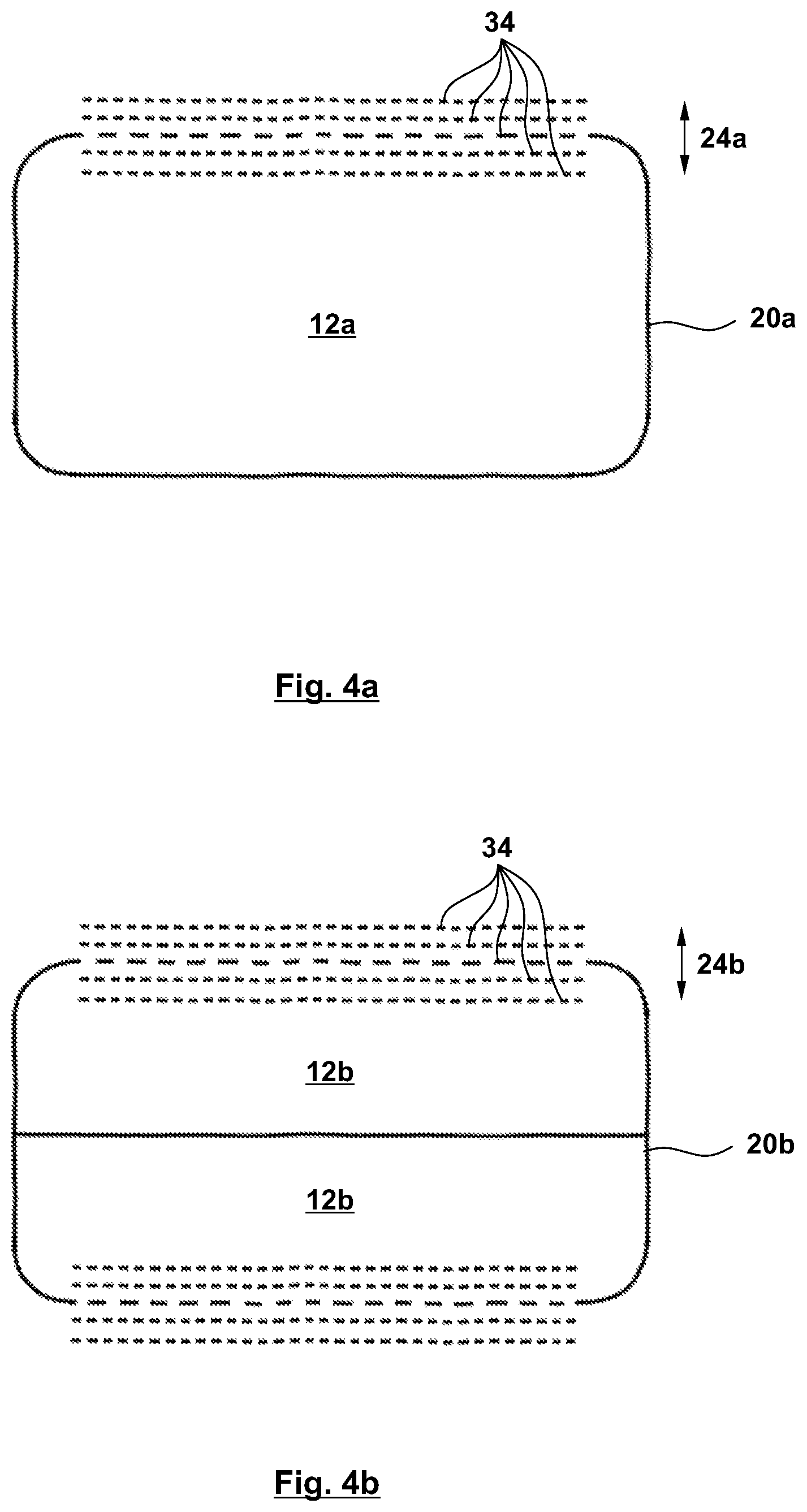 Patent US12304415 Figure 5 – Cover for an airbag device, interior trim part and method for manufacturing a cover