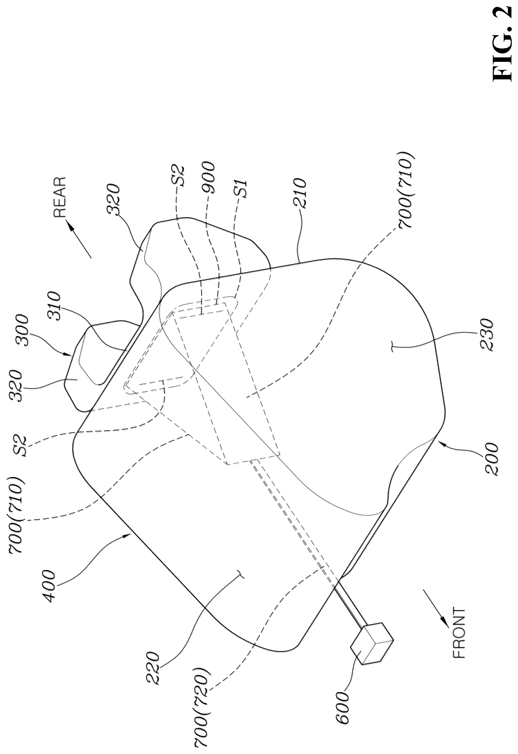 Patent US12304416 Figure 2 – Airbag apparatus for vehicle