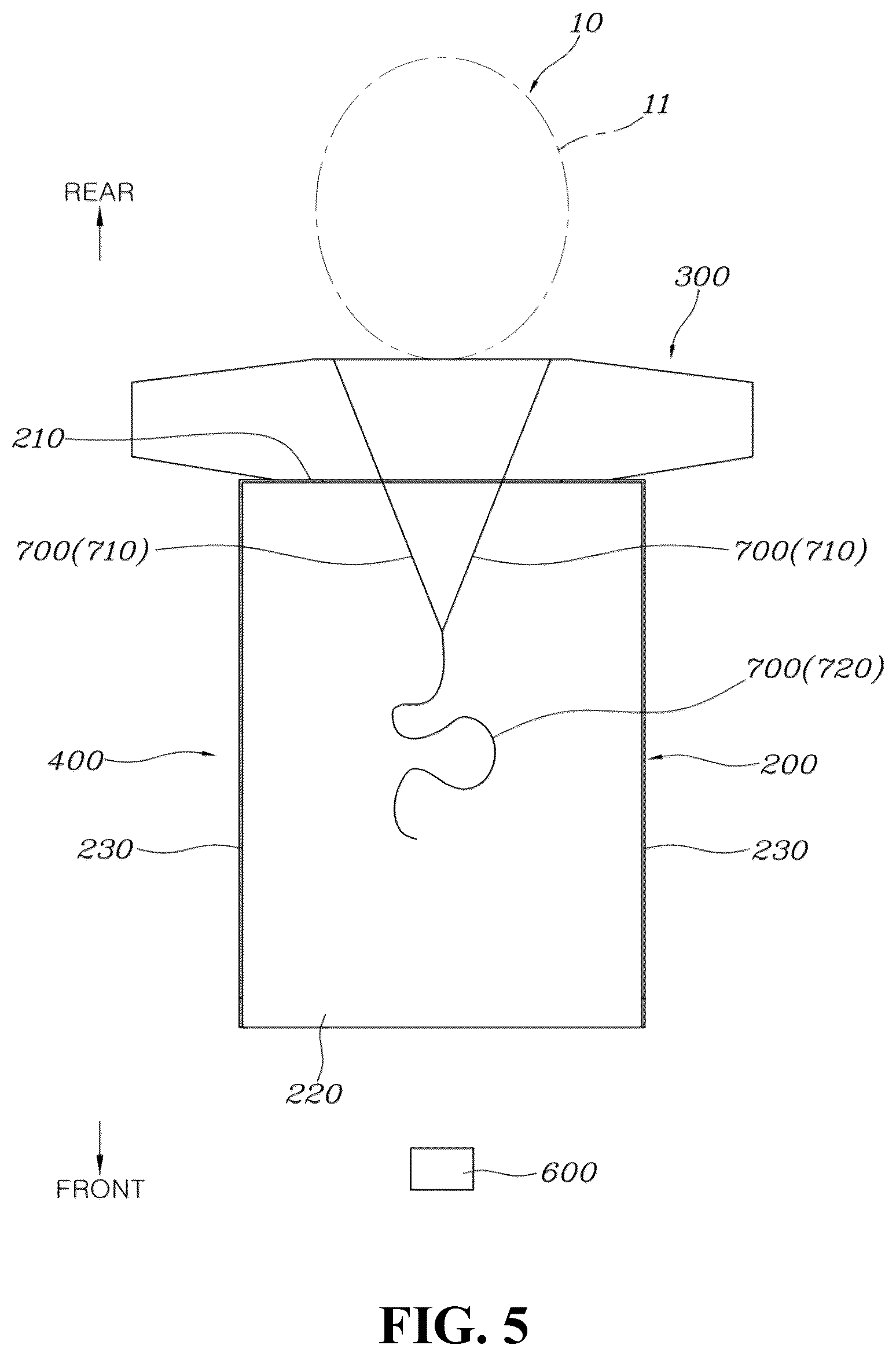Patent US12304416 Figure 5 – Airbag apparatus for vehicle