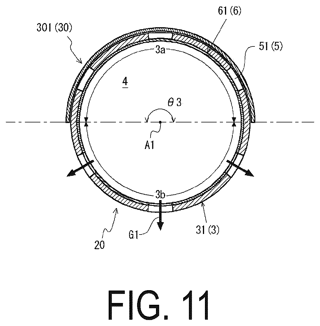 Patent US12304417 Figure 11 – Gas generator and airbag device