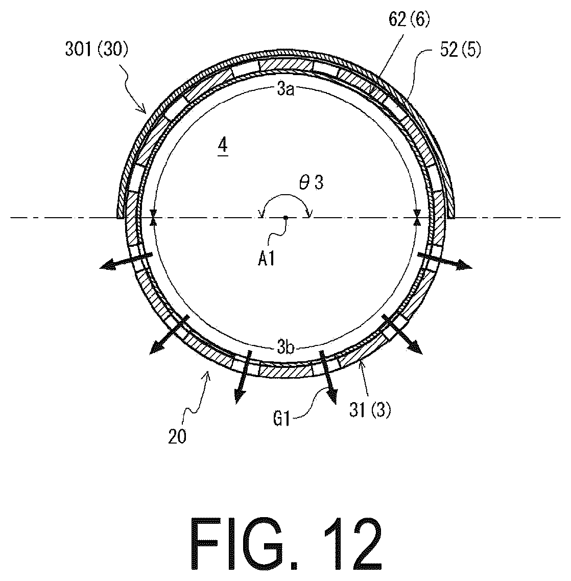 Patent US12304417 Figure 12 – Gas generator and airbag device