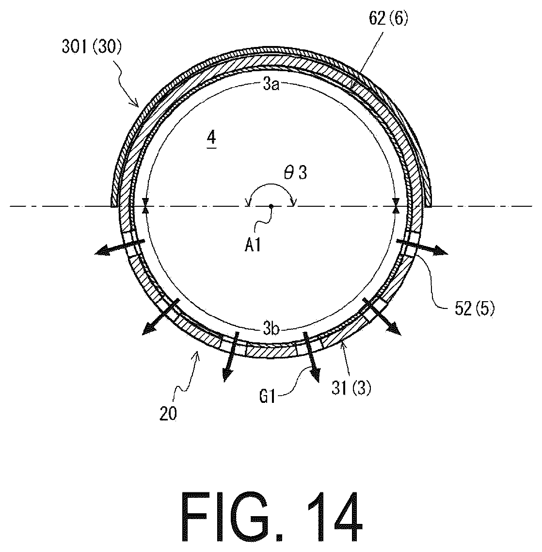 Patent US12304417 Figure 14 – Gas generator and airbag device