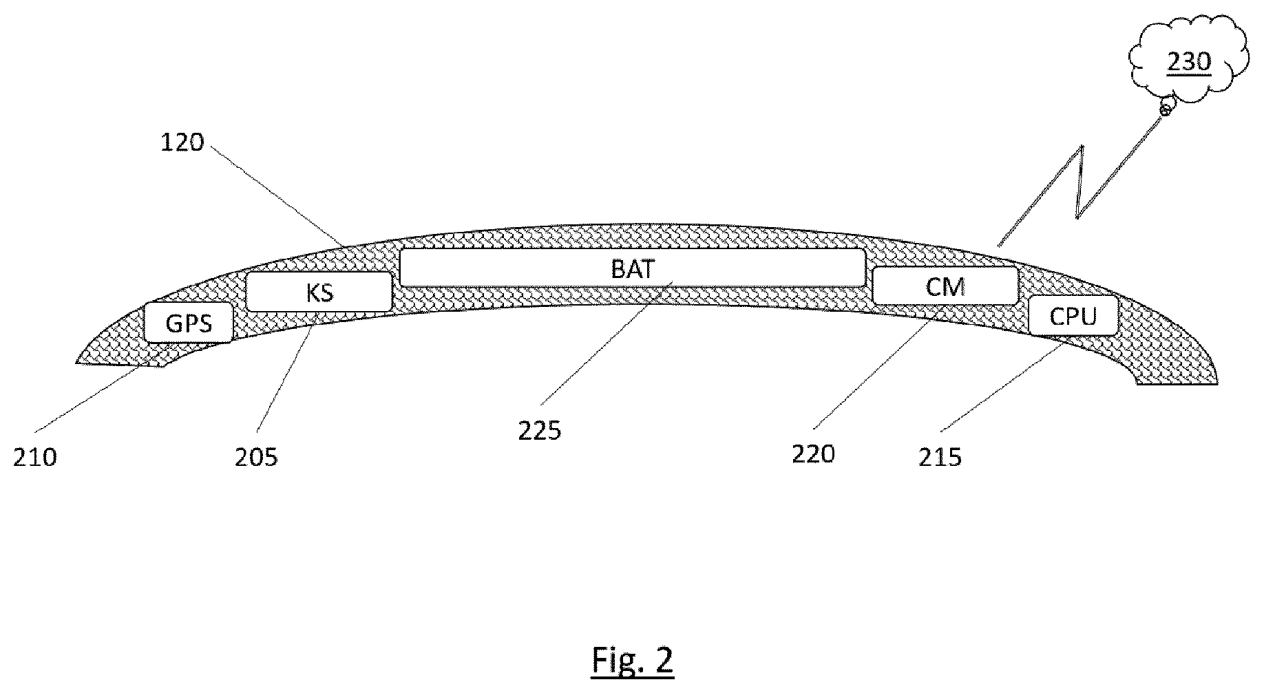 Patent US12304422 Figure 2 – Anti-theft alarm device for wheels / tires of vehicles