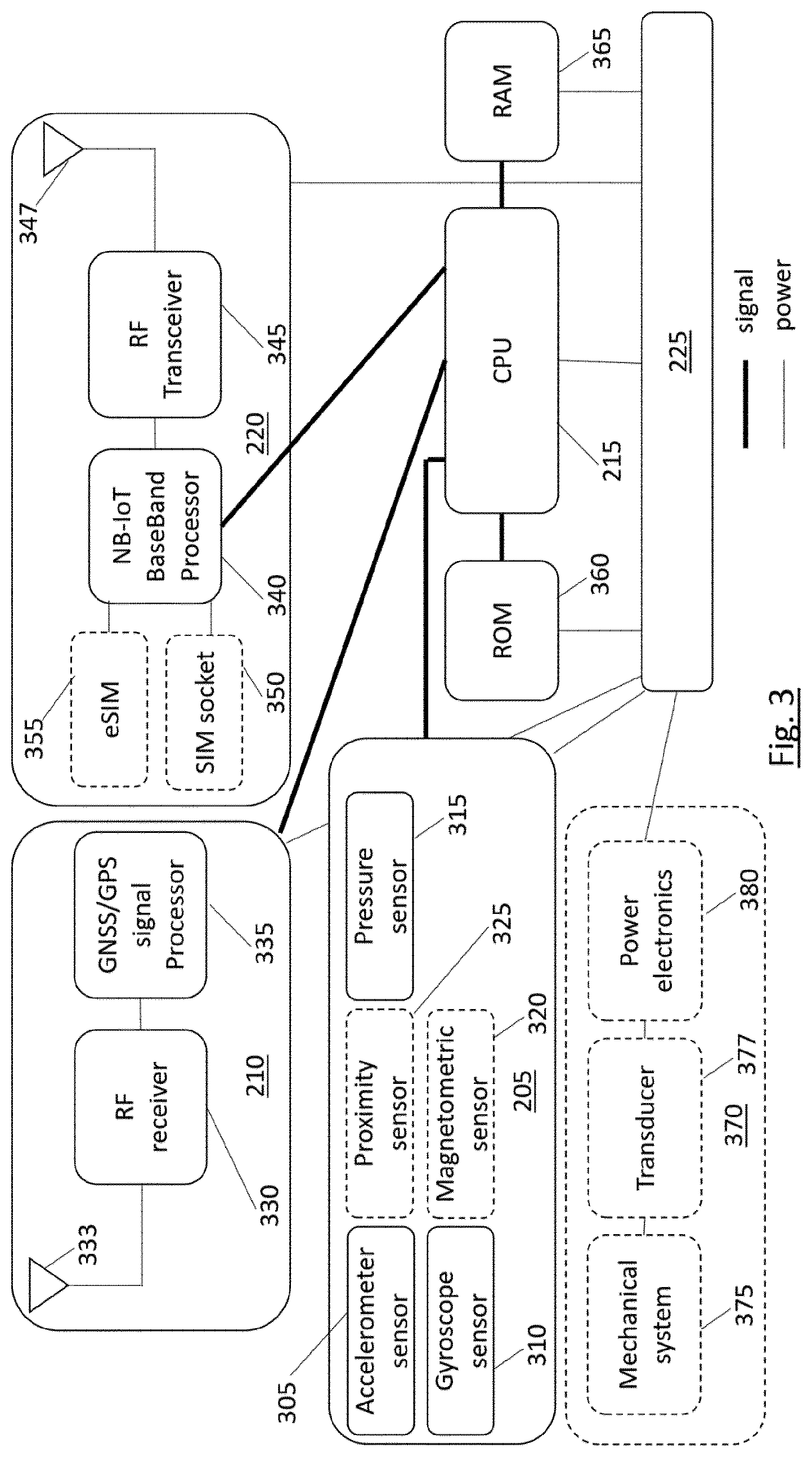 Patent US12304422 Figure 3 – Anti-theft alarm device for wheels / tires of vehicles