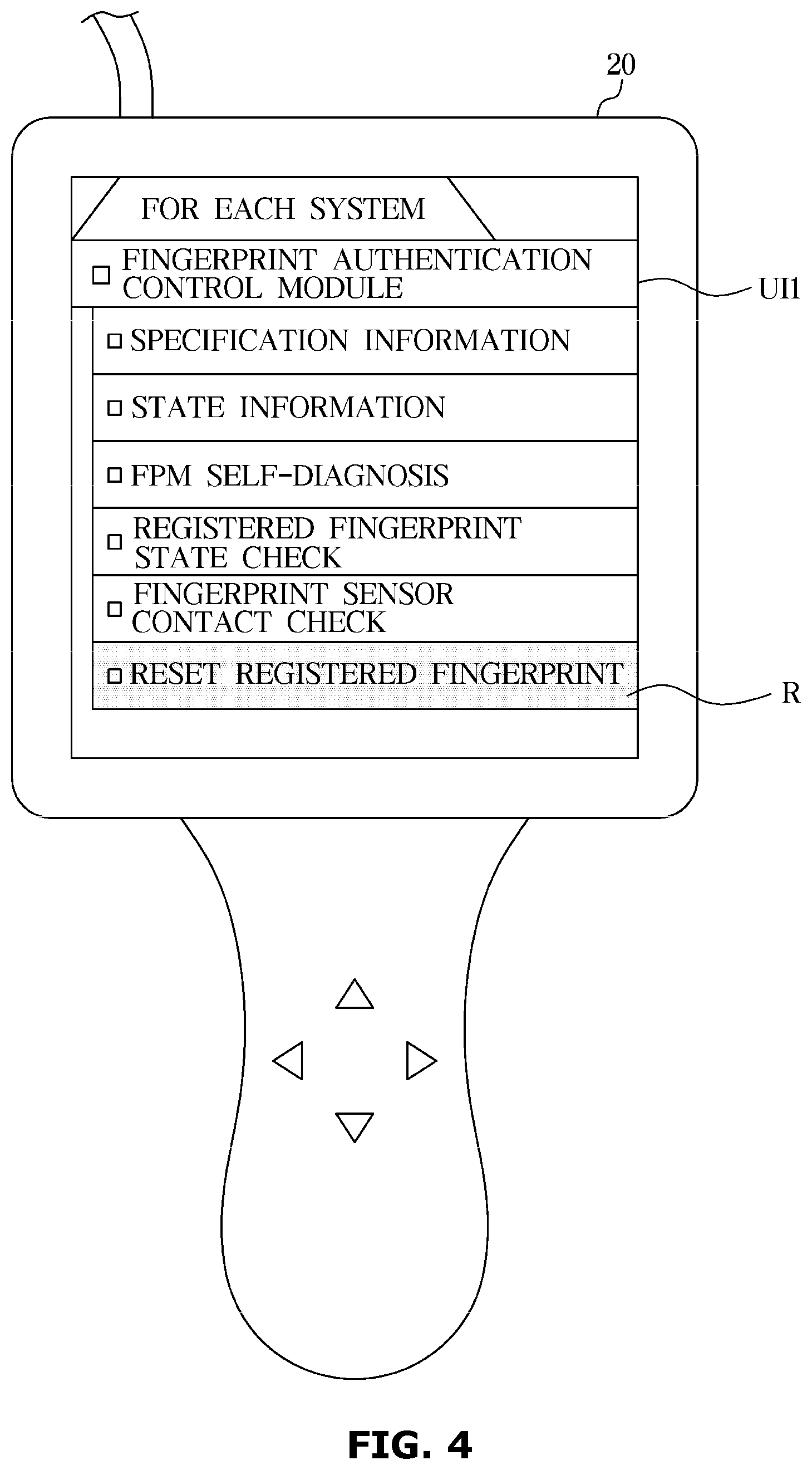 Patent US12304426 Figure 4 – Fingerprint data reset system and fingerprint data reset method