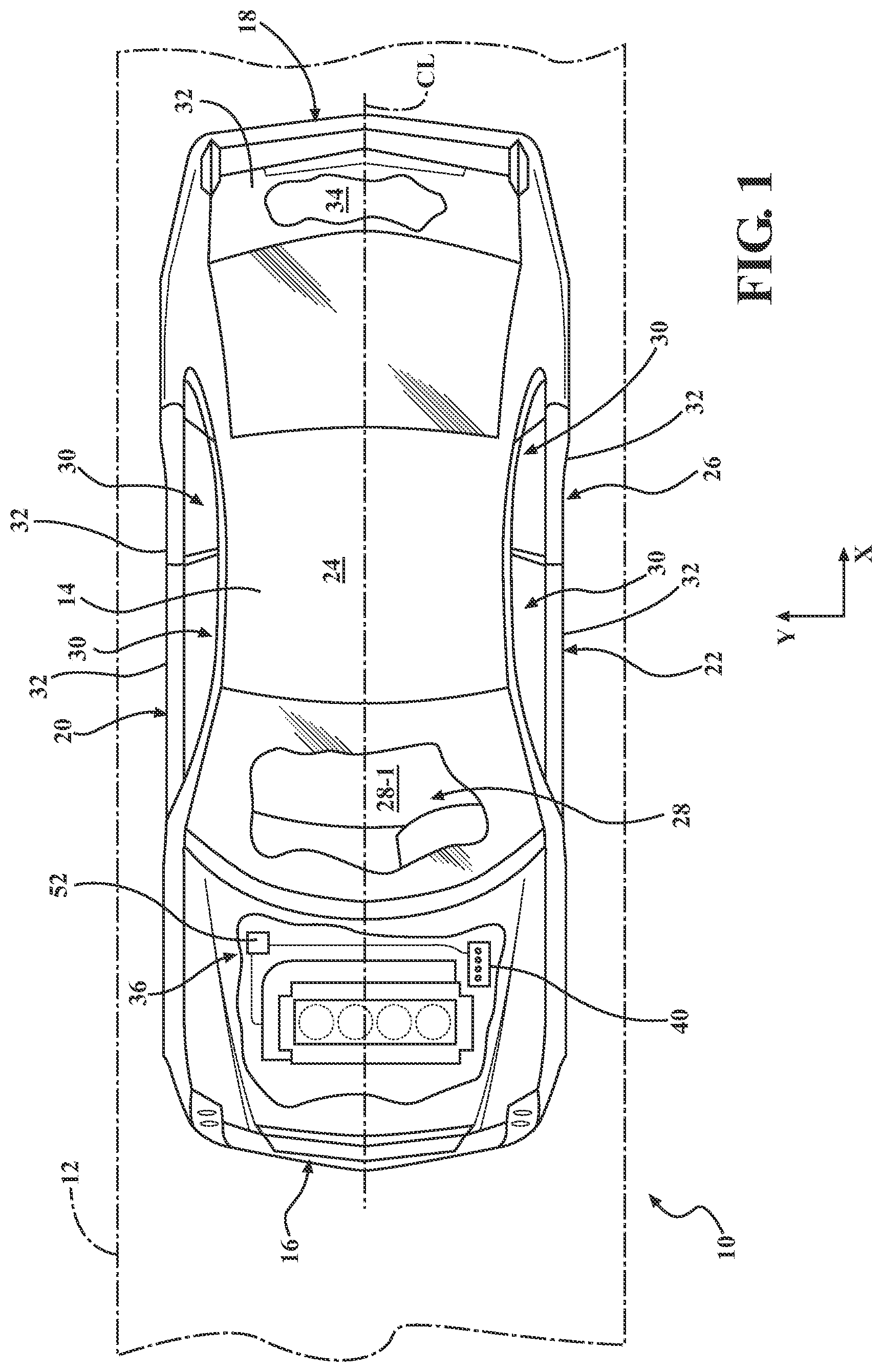 Patent US12304427 Figure 1 – Presence-based vehicle access door release using digital key leveraging ultrasonic sensing
