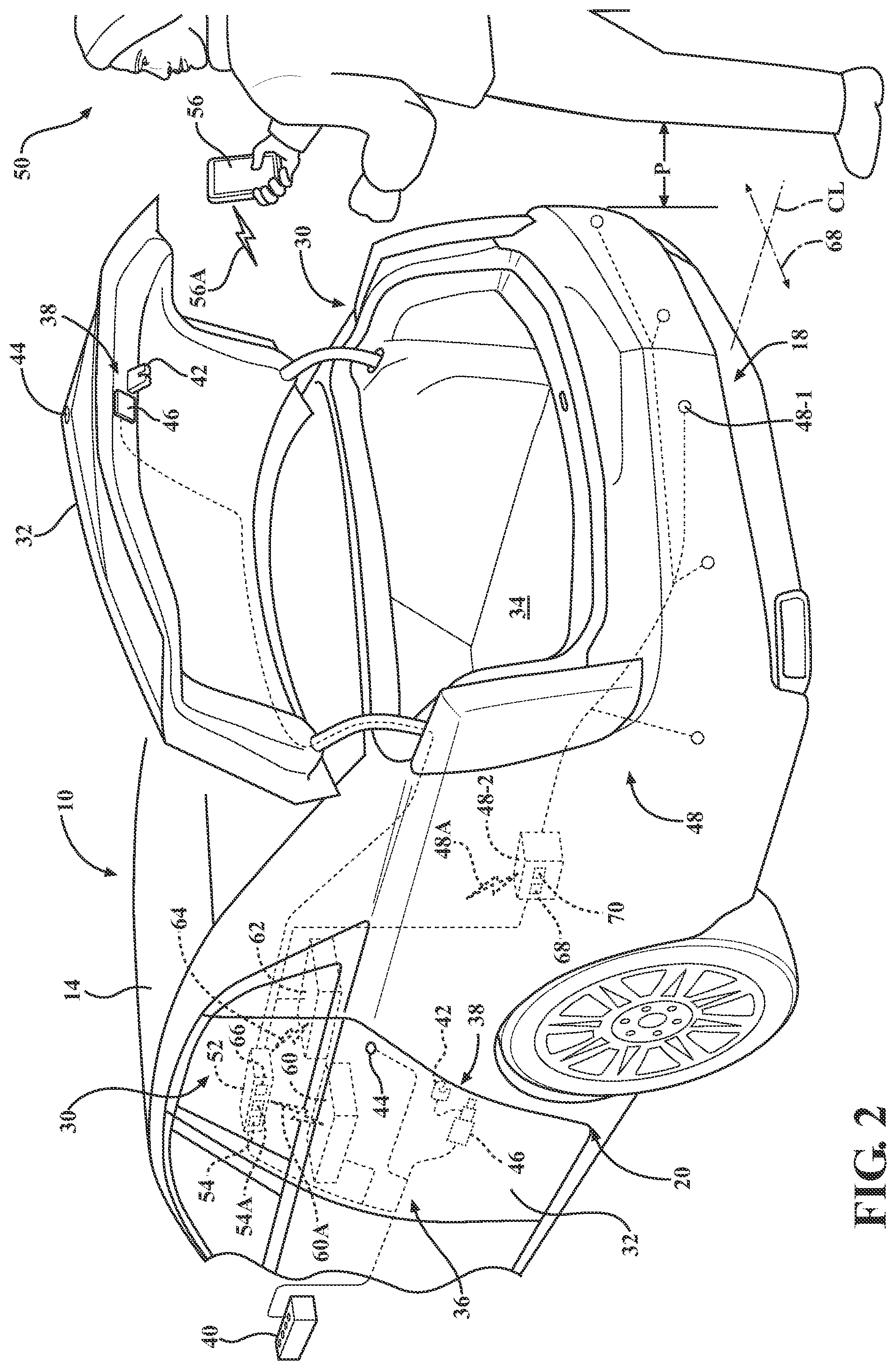 Patent US12304427 Figure 2 – Presence-based vehicle access door release using digital key leveraging ultrasonic sensing