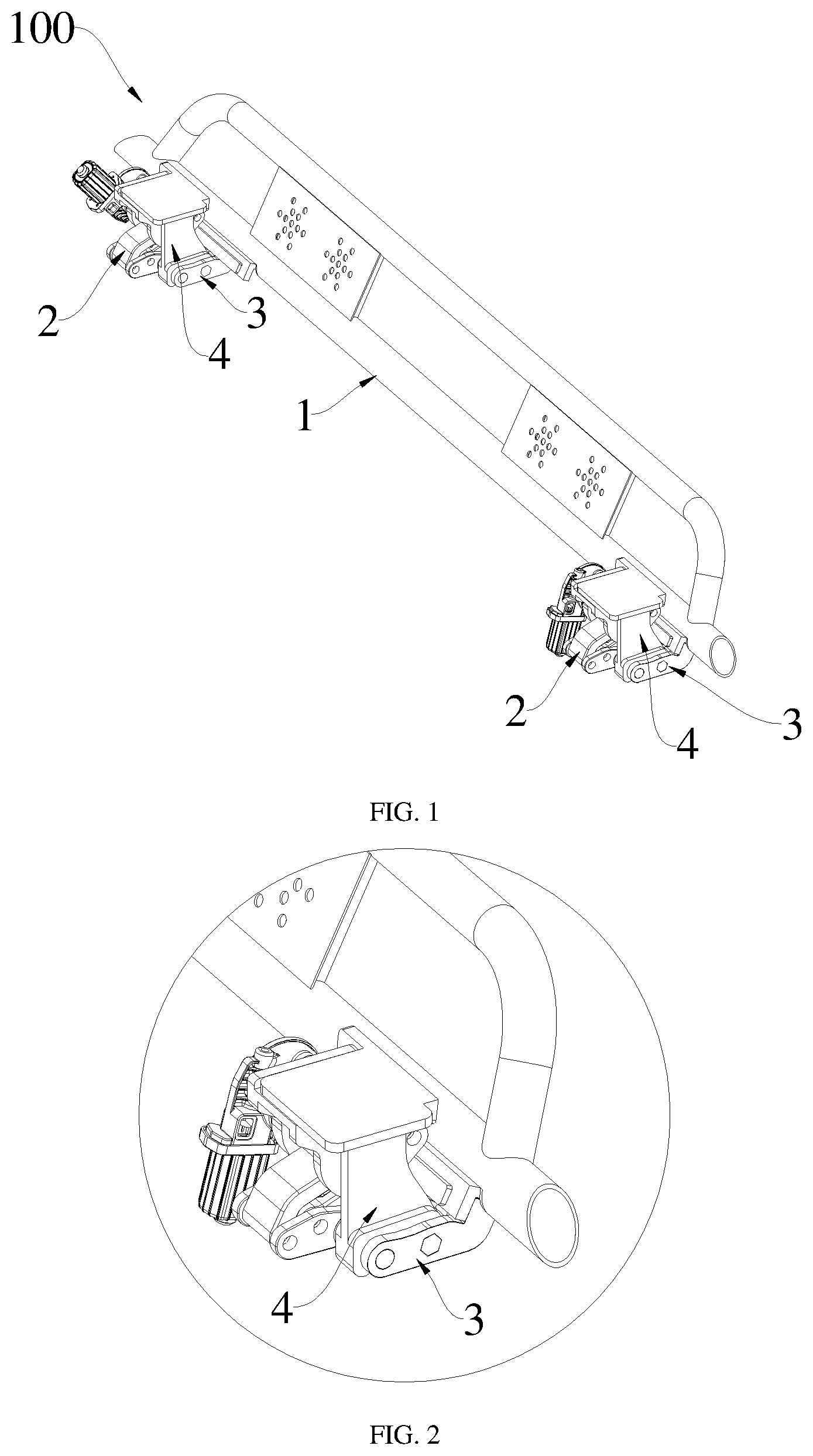 Patent US12304430 Figure 1 – Electric step device and vehicle having same