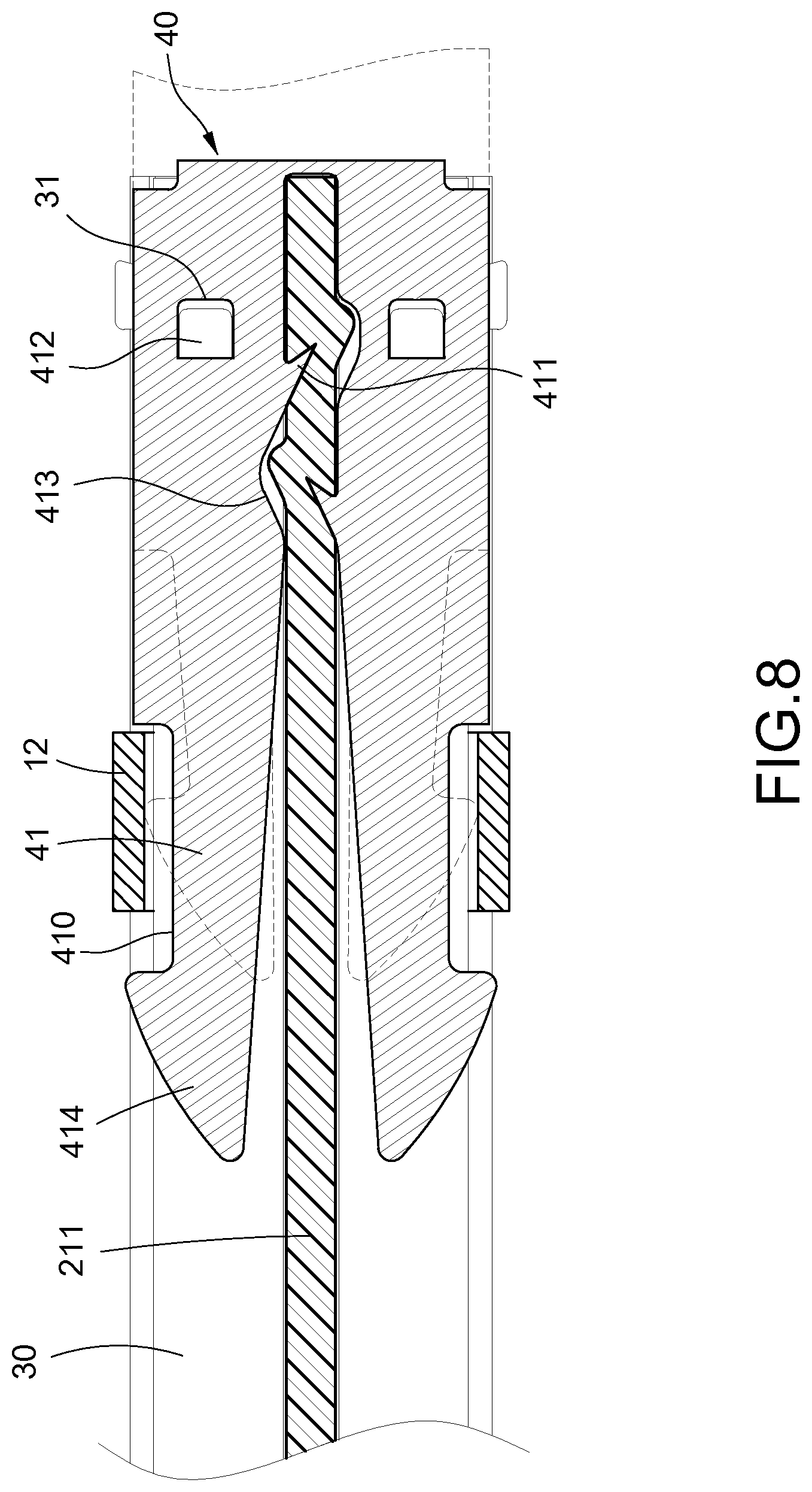 Patent US12304433 Figure 7 – Windshield wiper assembly structure