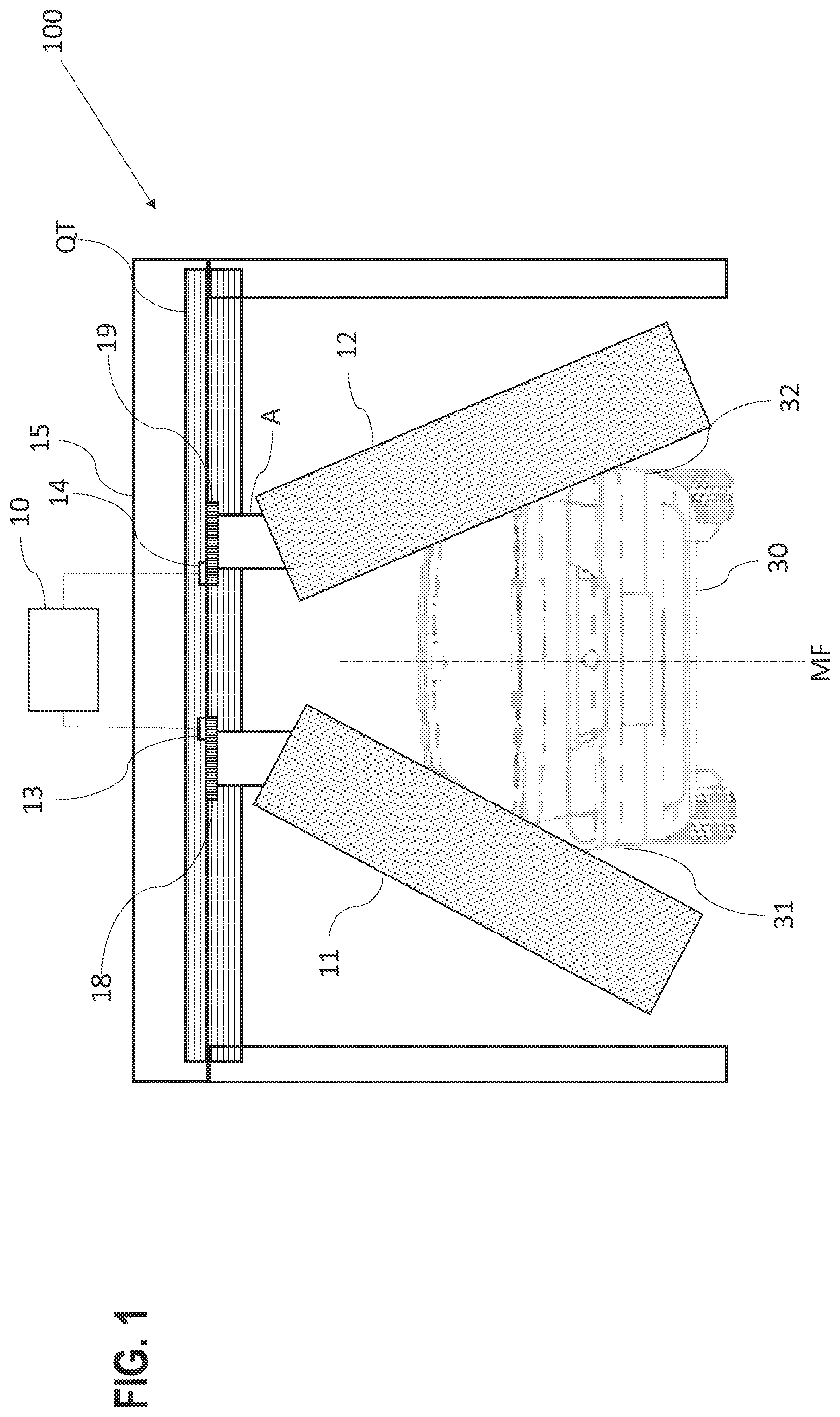 Patent US12304438 — Determining a geometric center position of a vehicle — Figure 1