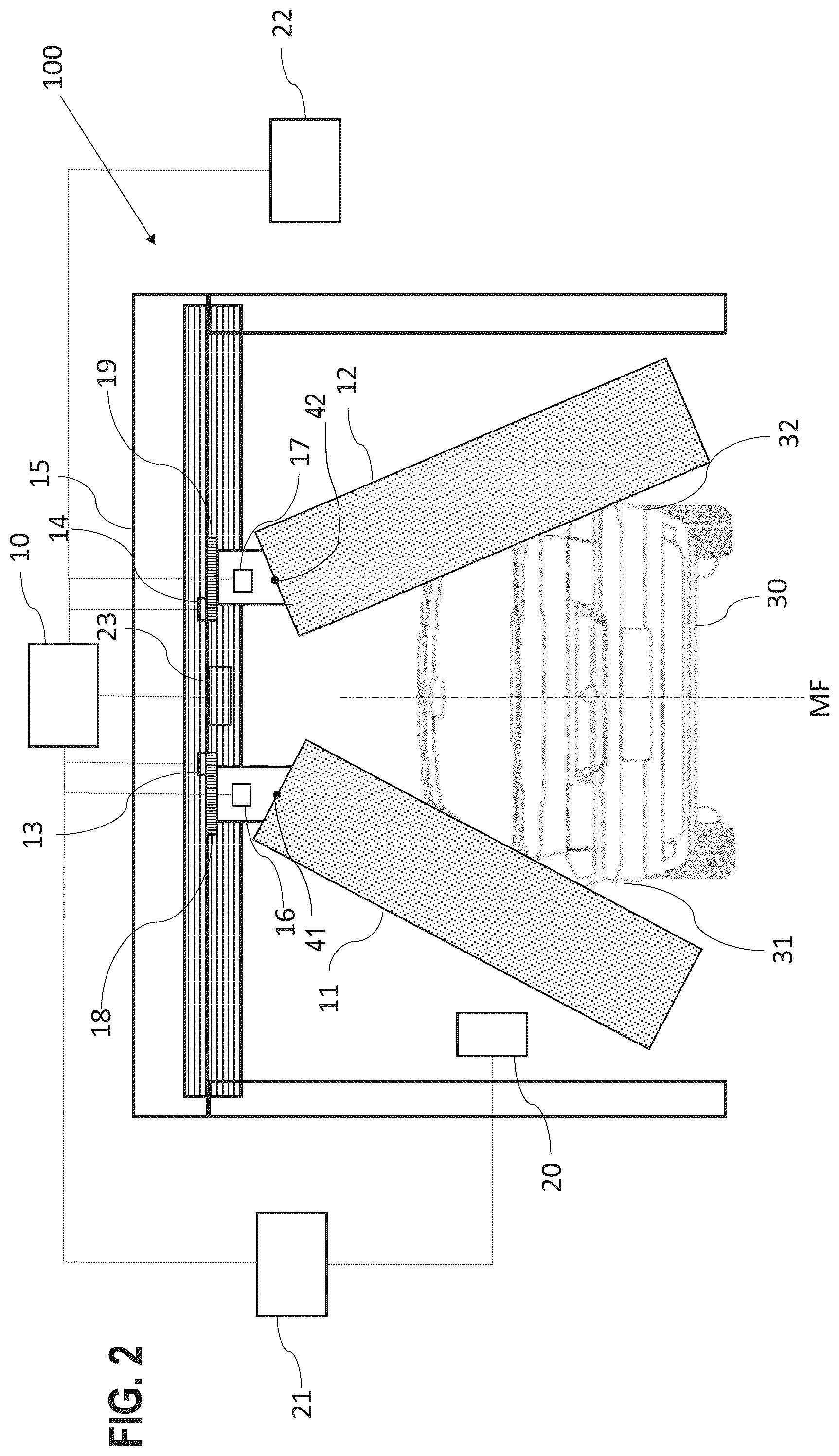 Patent US12304438 Figure 2 – Determining a geometric center position of a vehicle