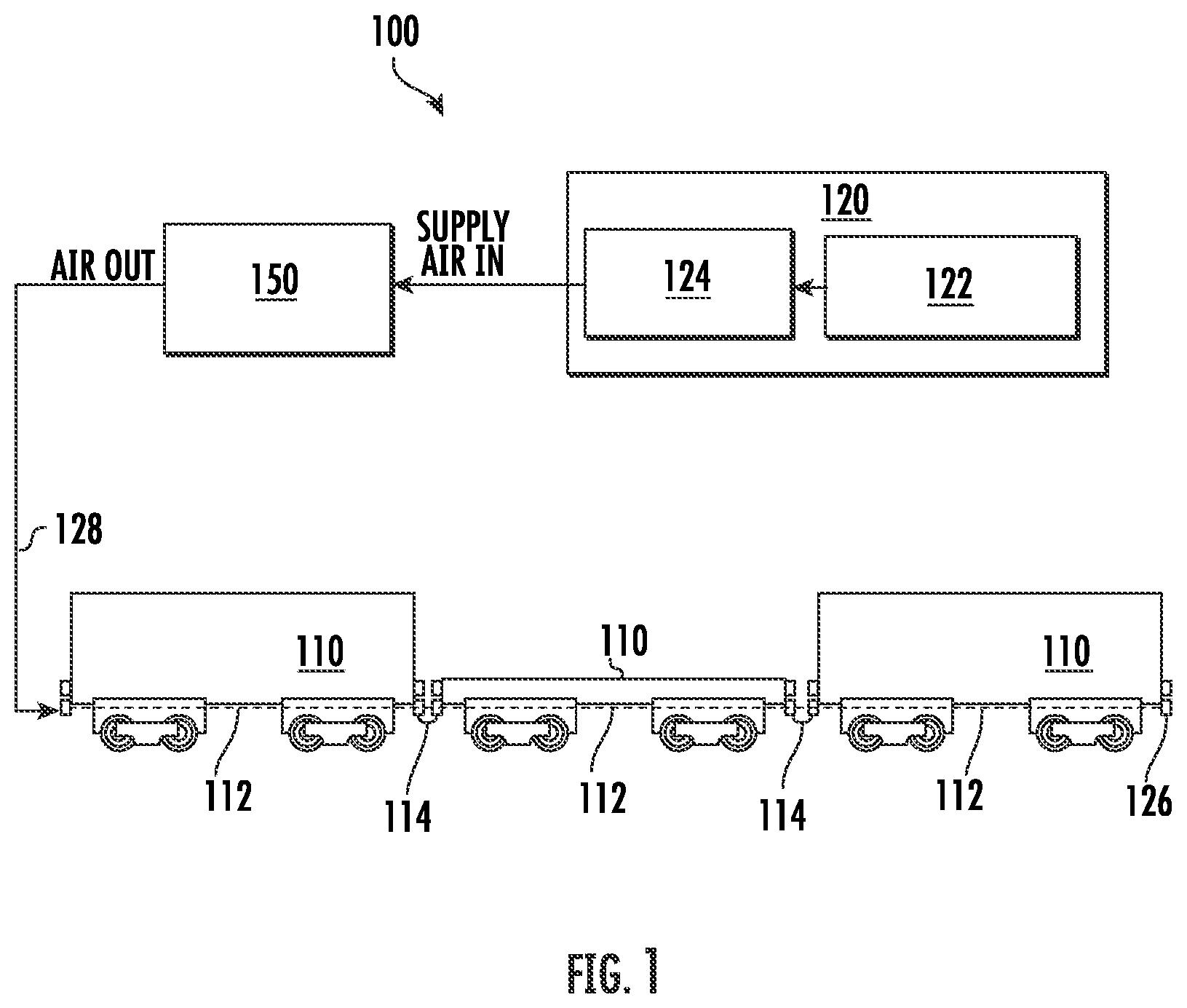 Patent US12304441 Figure 1 – Air compressor load management system and method including an air compressor load control device