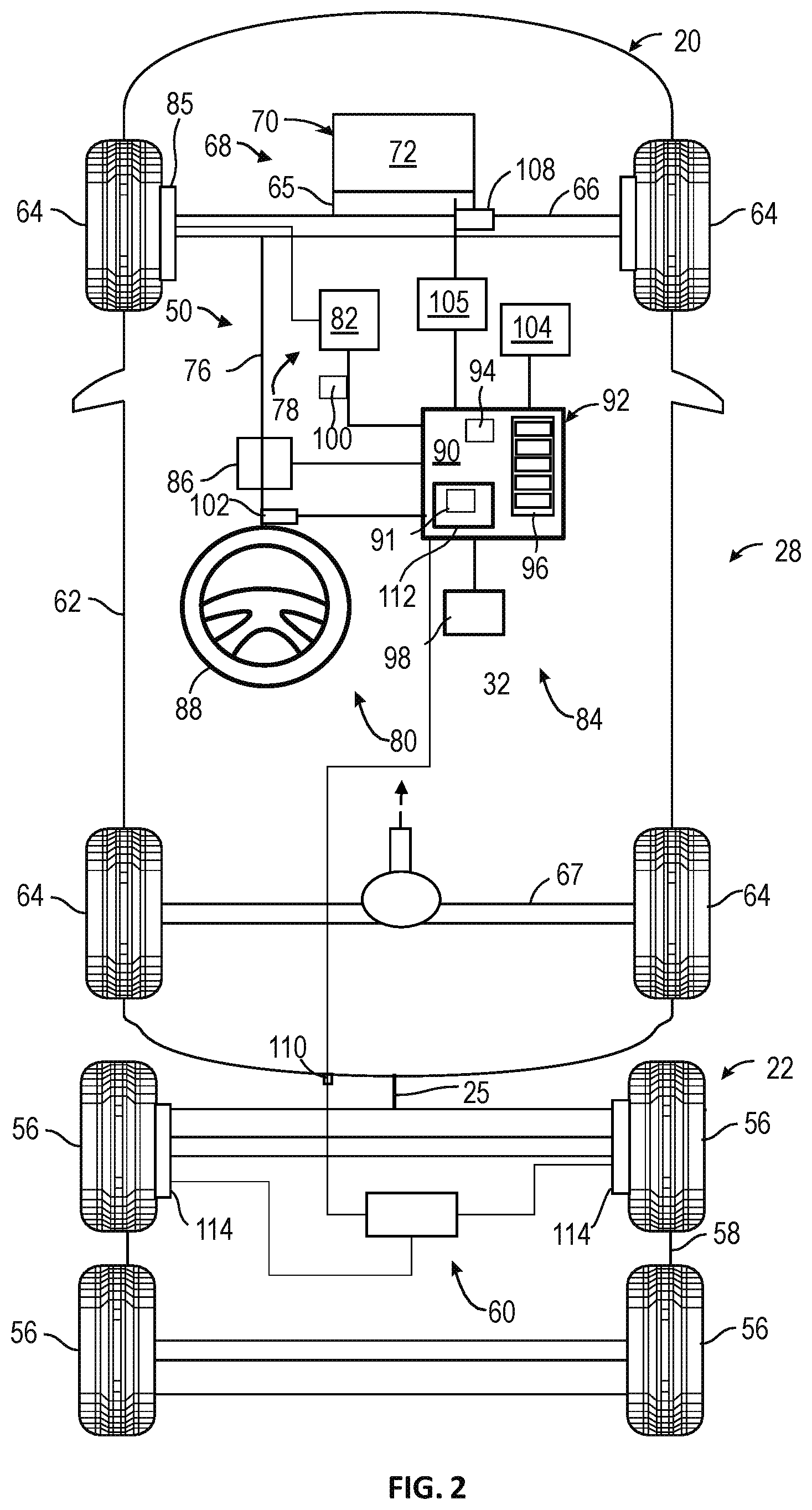 Patent US12304444 Figure 2 – Methods and systems for automatic trailer brake gain scaling