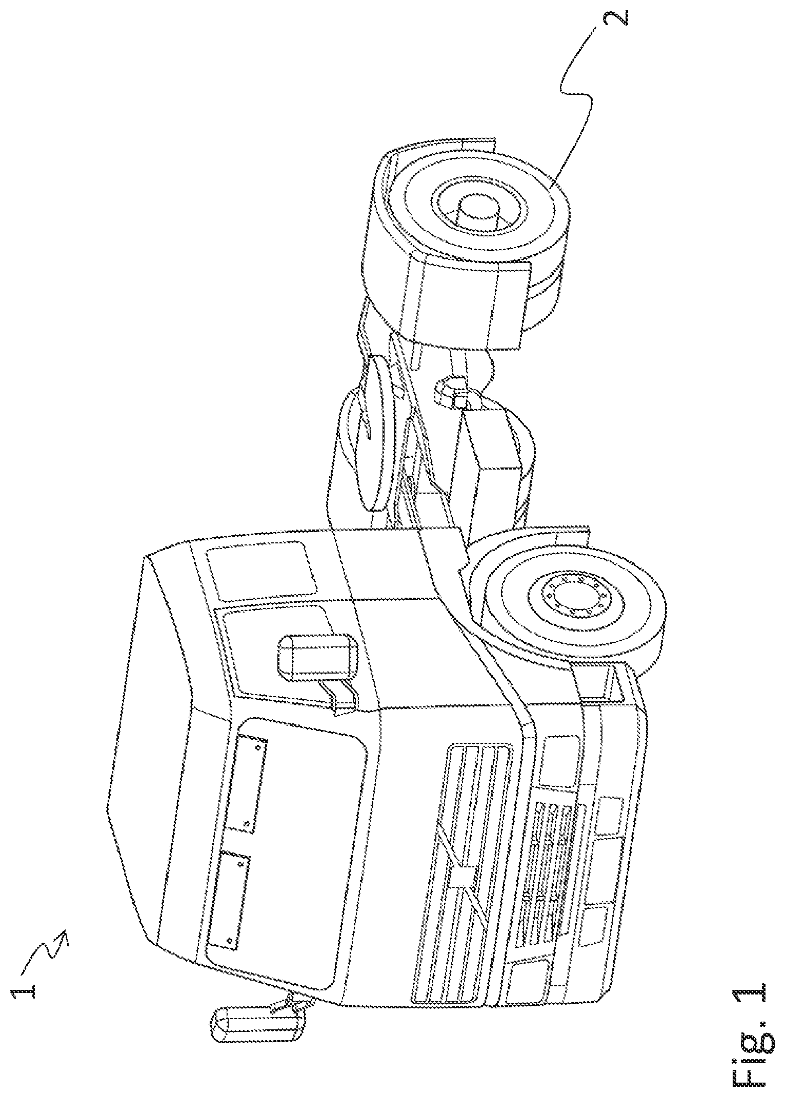Patent US12304446 Figure 1 – System and method for use in connection with a wheel torque generating component in a heavy-duty vehicle