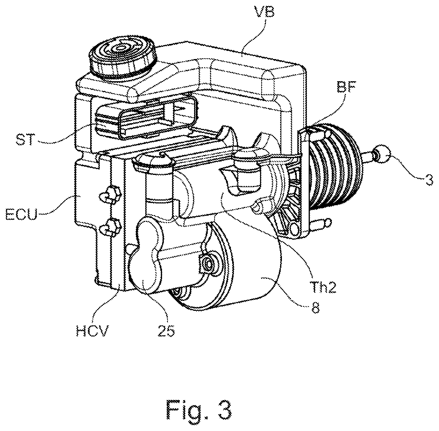 Patent US12304451 Figure 3 – Brake system