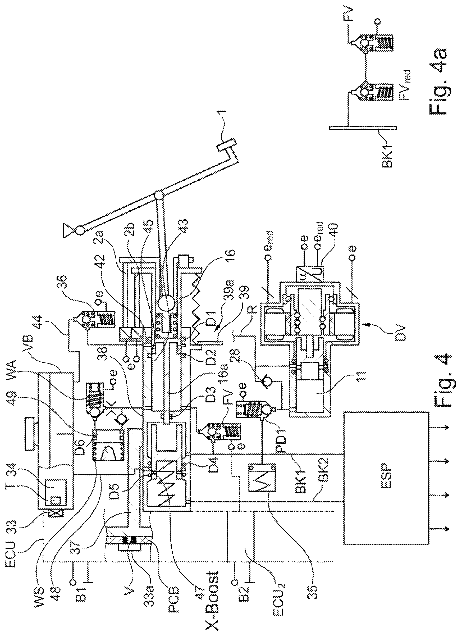 Patent US12304451 Figure 4 – Brake system