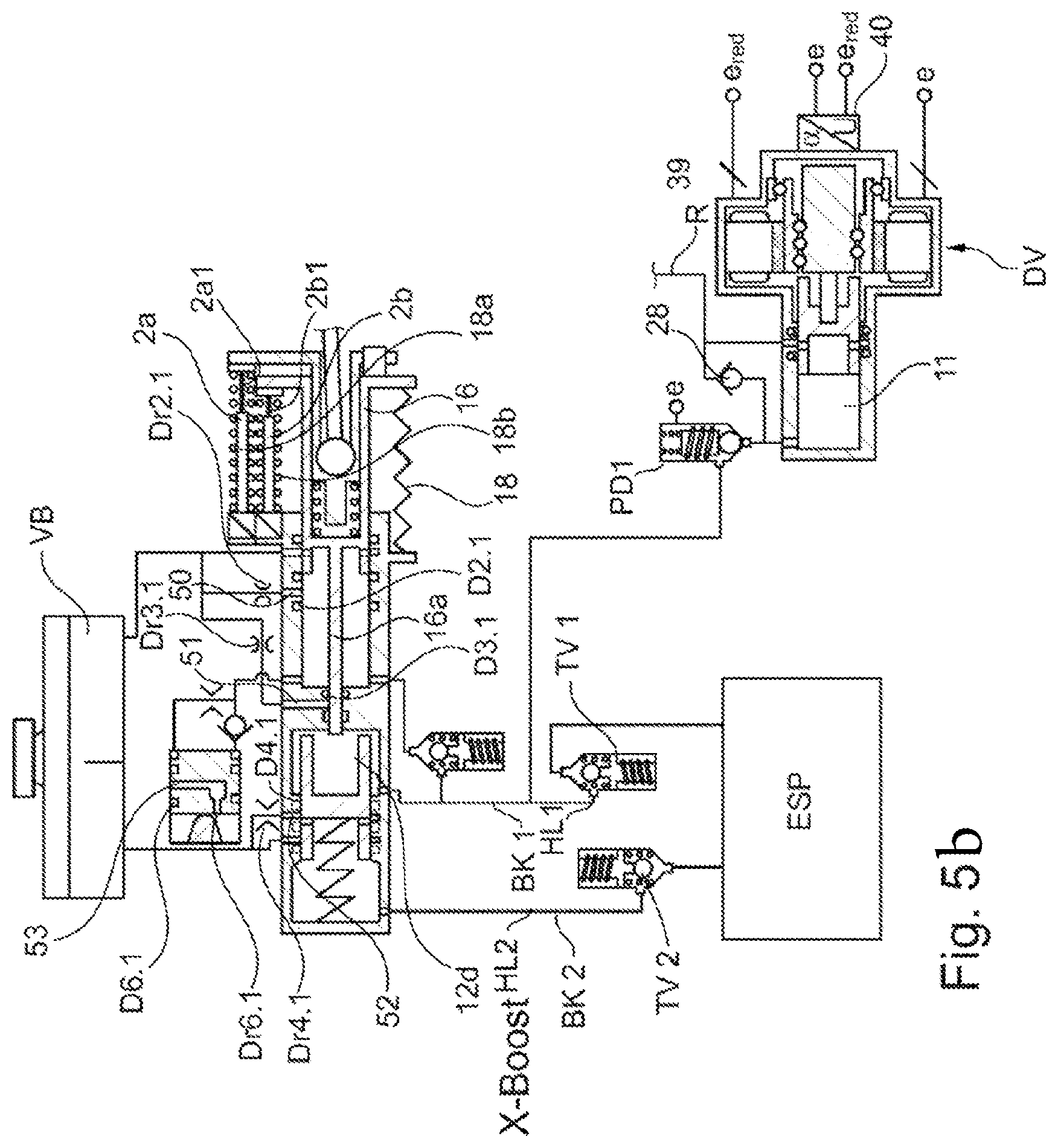 Patent US12304451 Figure 6 – Brake system