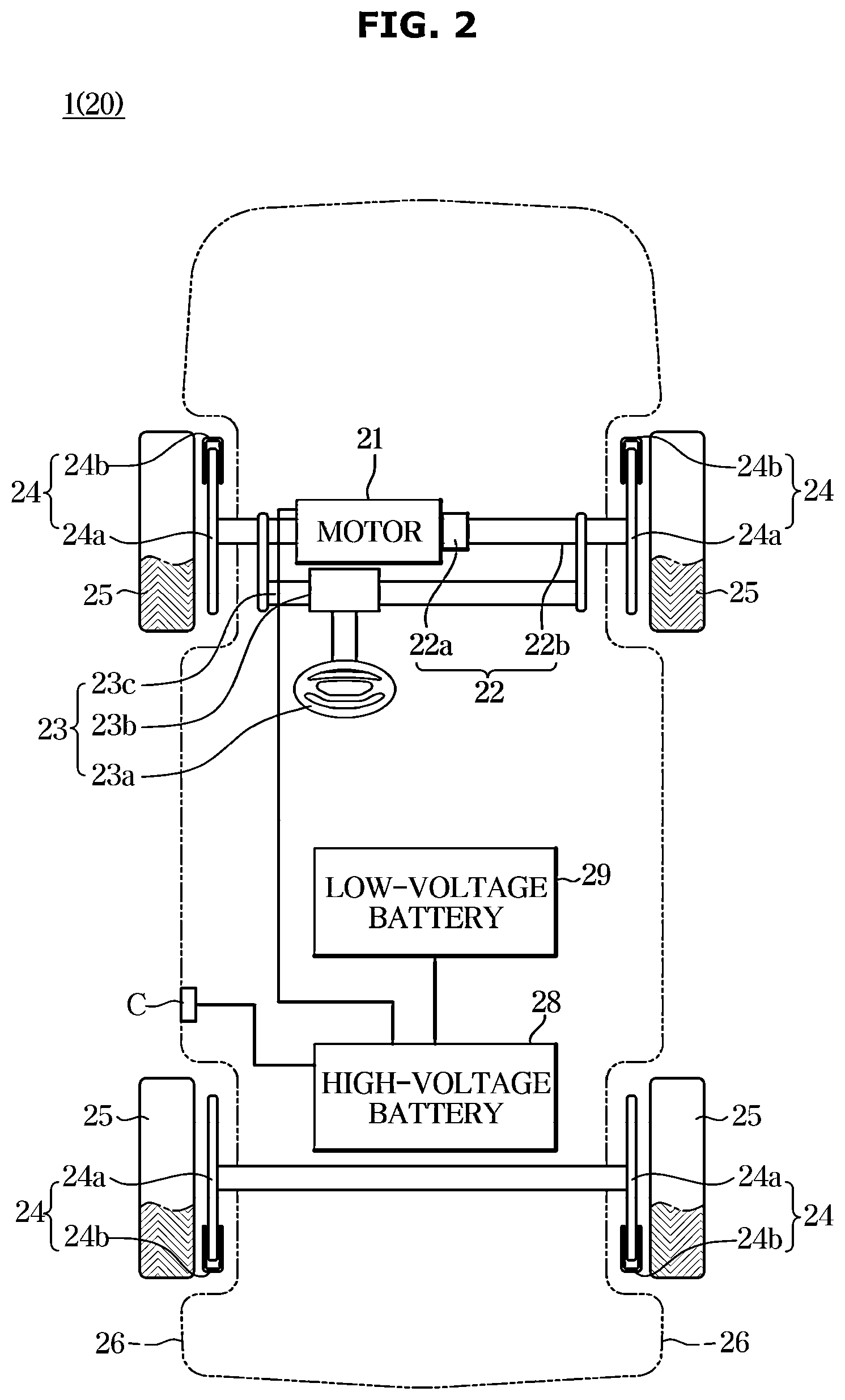 Patent US12304454 Figure 2 – Vehicle and method of controlling vehicle